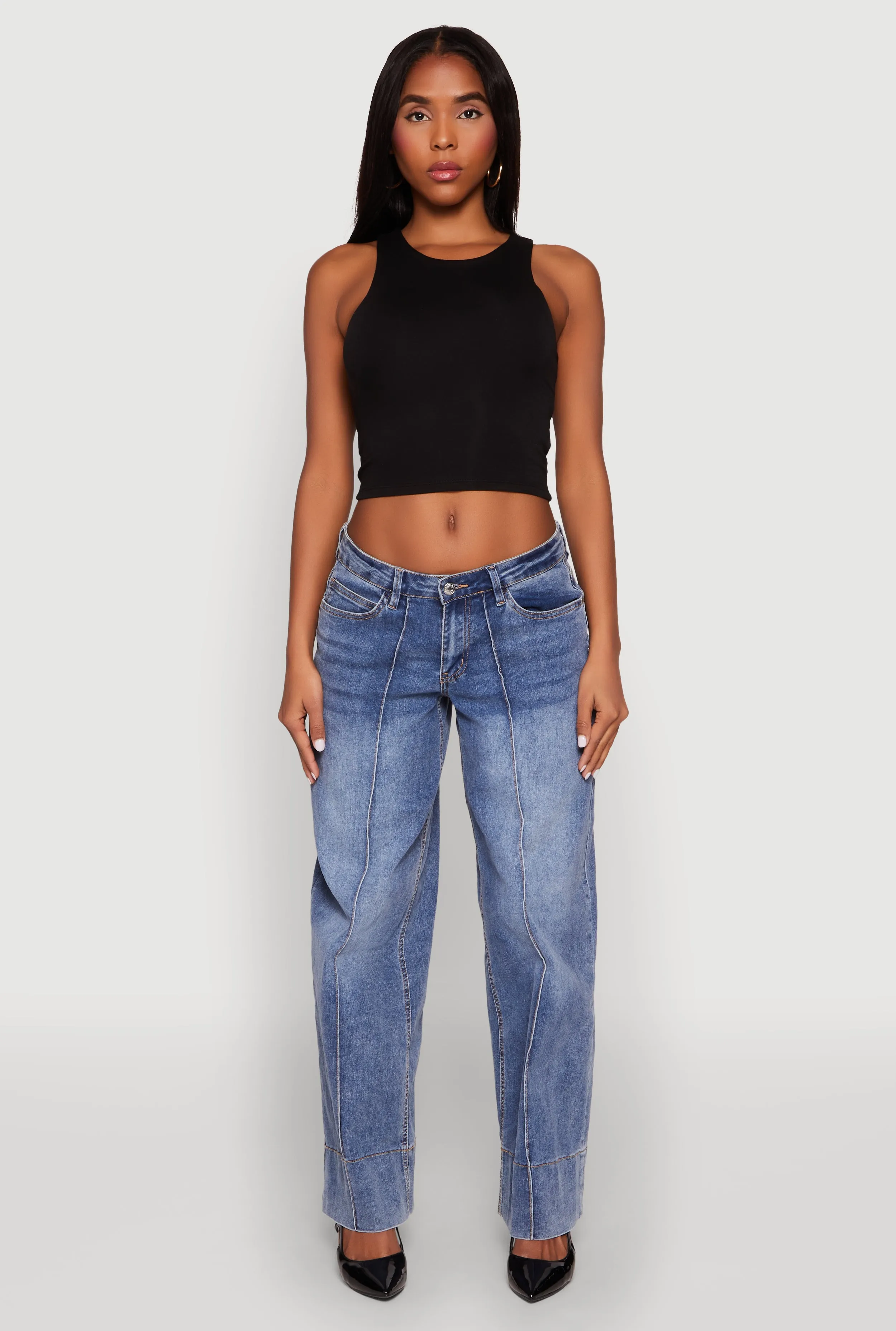 Crew Neck Cropped Tank Top sold by Rainbow product image thumbnail 3