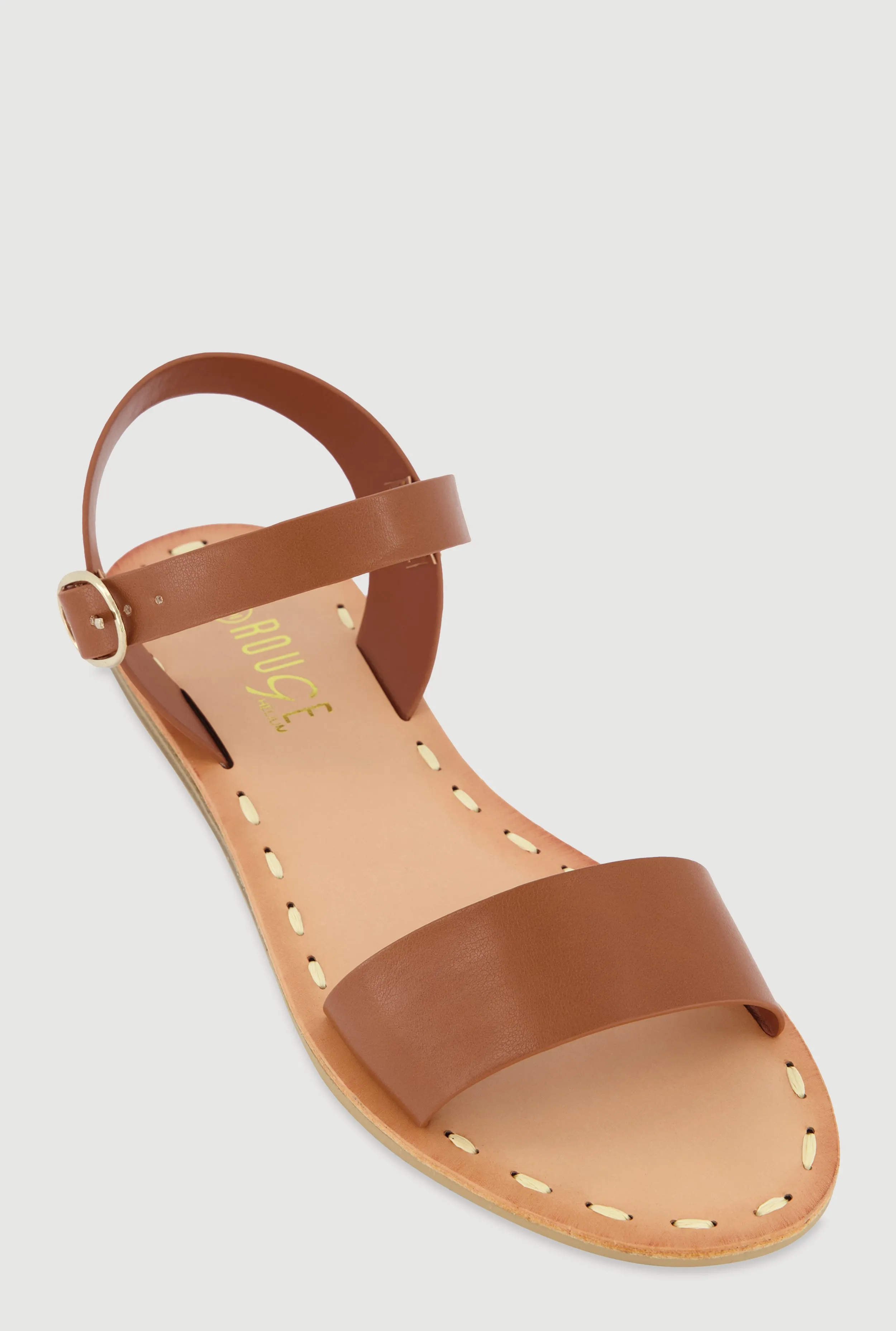 Faux Leather Band Ankle Strap Sandals sold by Rainbow