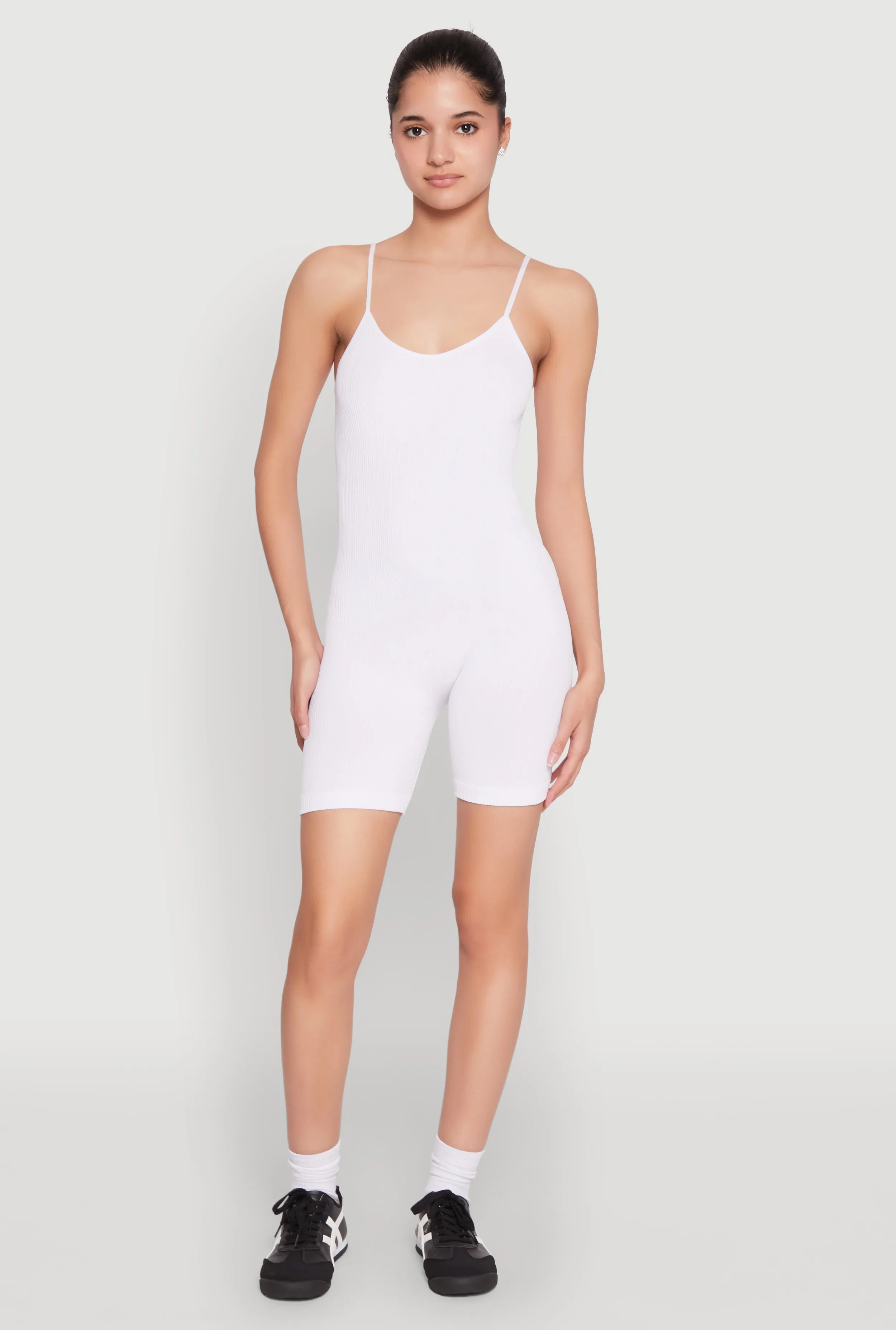 Seamless Scoop Neck Cami Romper sold by Rainbow product image thumbnail 2