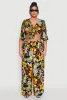 Plus Size Tropical Floral Palazzo Pants sold by Rainbow