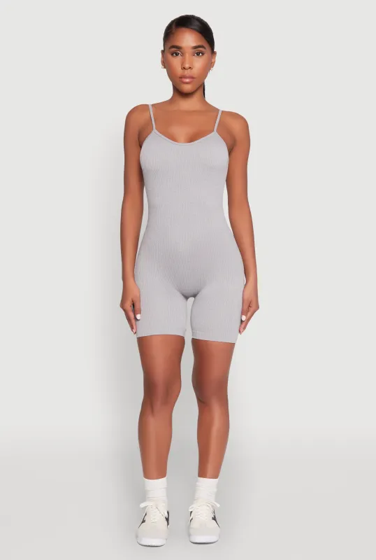 Seamless Scoop Neck Cami Romper sold by Rainbow