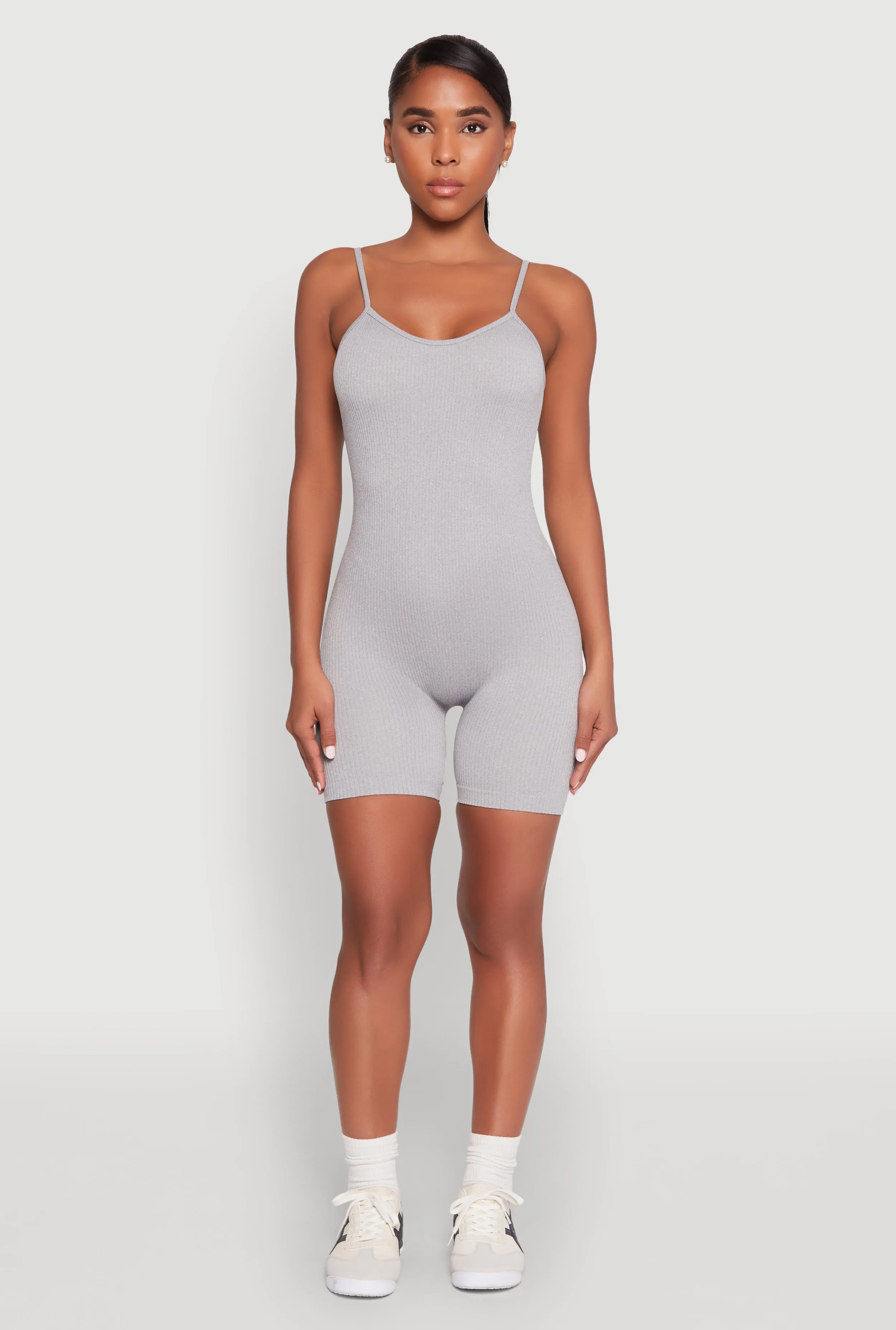 Seamless Scoop Neck Cami Romper sold by Rainbow