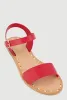 Faux Leather Band Ankle Strap Sandals sold by Rainbow