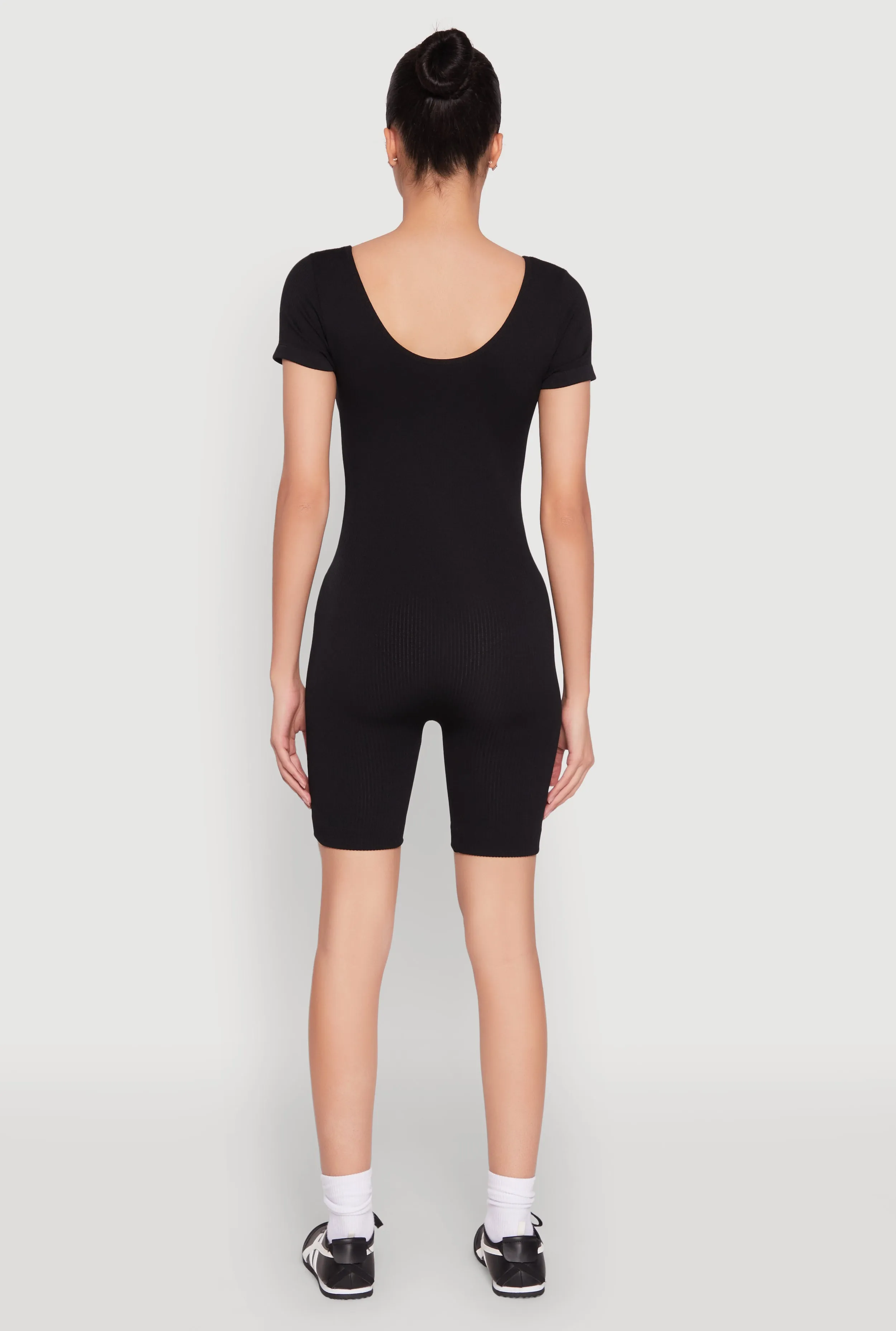 Rib Knit Short Sleeve Romper sold by Rainbow product image thumbnail 5