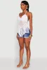 Tie Back Crochet Fringe Halter Top sold by Rainbow