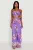 Floral Smocked Tie Front Tube Top sold by Rainbow