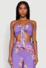 Floral Smocked Tie Front Tube Top sold by Rainbow