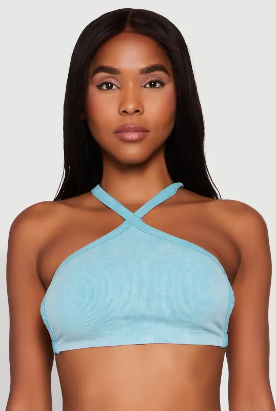 Seamless Caged Open Back Crop Top sold by Rainbow