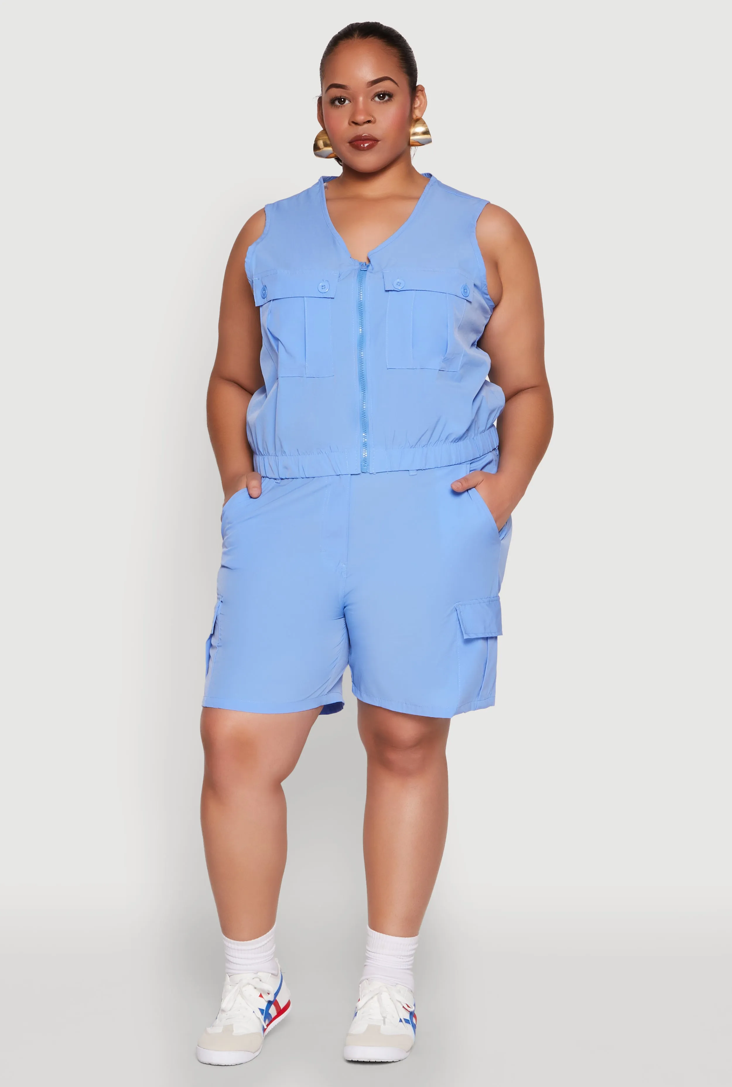 Plus Size Nylon Utility Zip Front Vest sold by Rainbow product image thumbnail 2