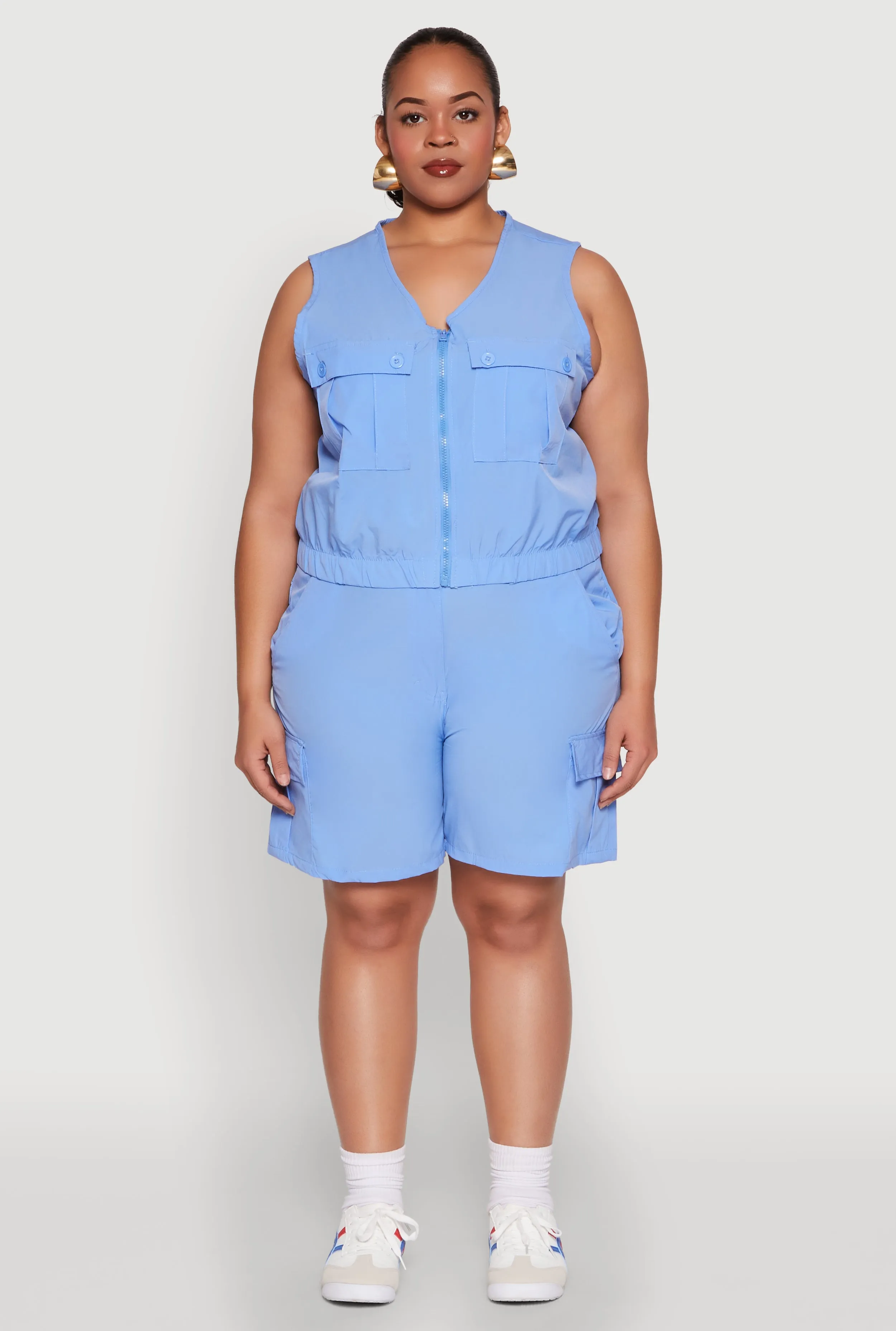 Plus Size Nylon Utility Zip Front Vest sold by Rainbow product image thumbnail 3