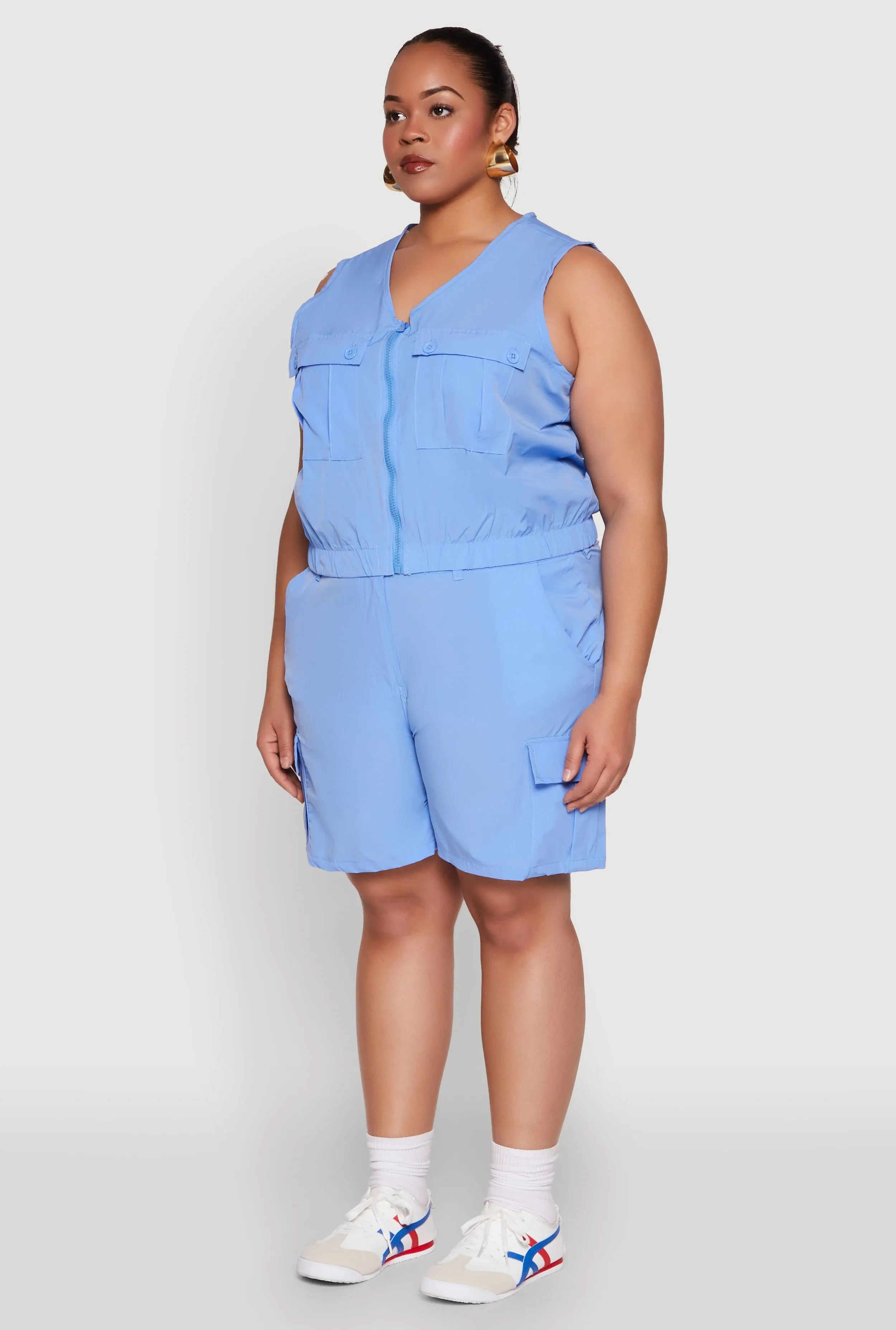 Plus Size Nylon Utility Zip Front Vest sold by Rainbow product image thumbnail 5