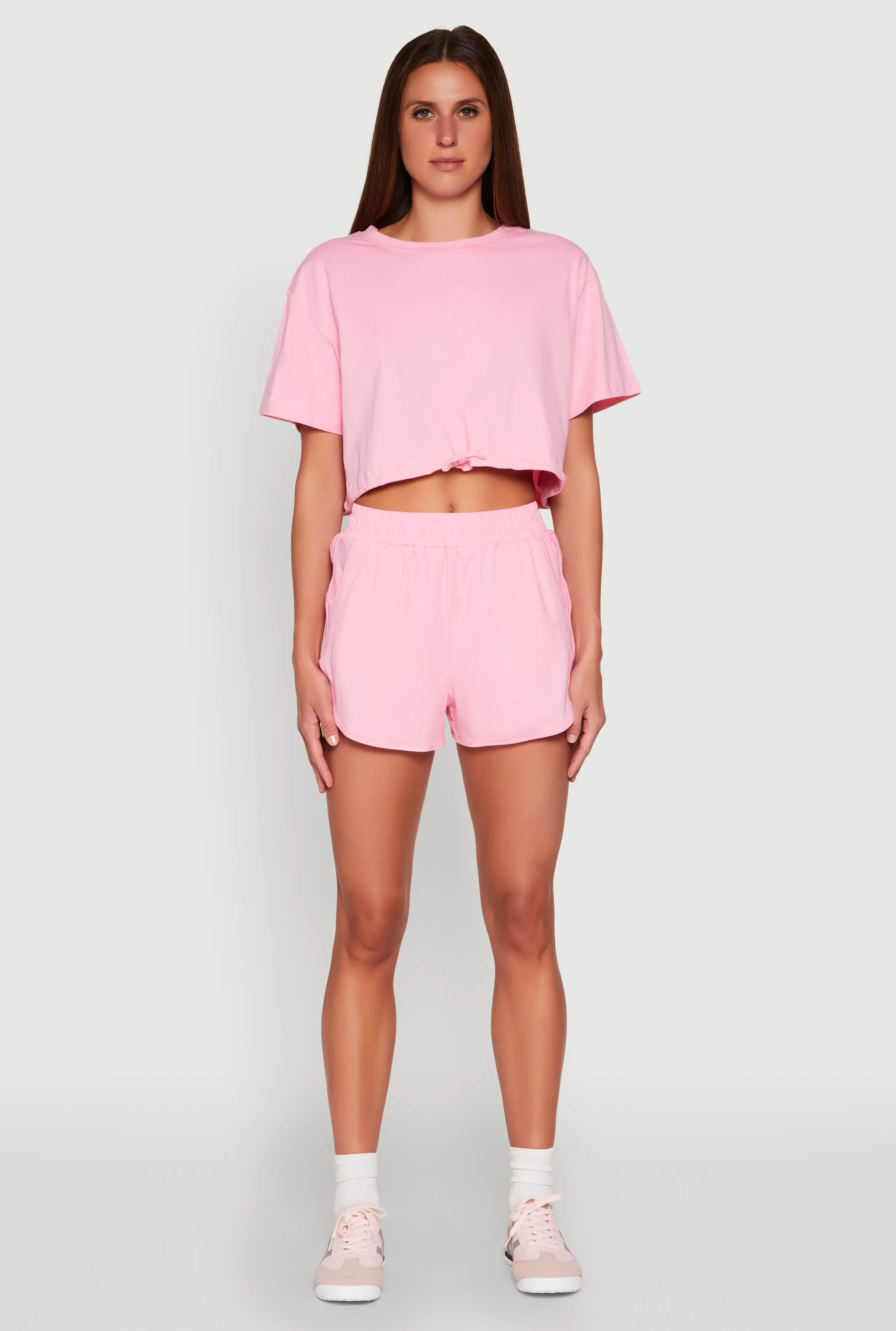 Daisy Short Sleeve Drawstring Hem Crop Top sold by Rainbow product image thumbnail 3