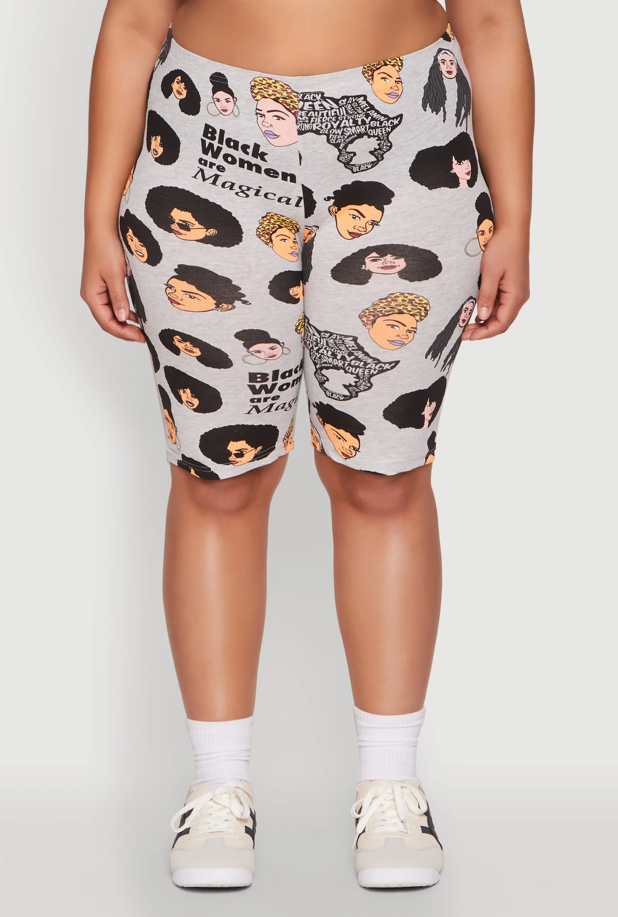 Plus Size Black Women Are Magical Biker Shorts sold by Rainbow product image thumbnail 5