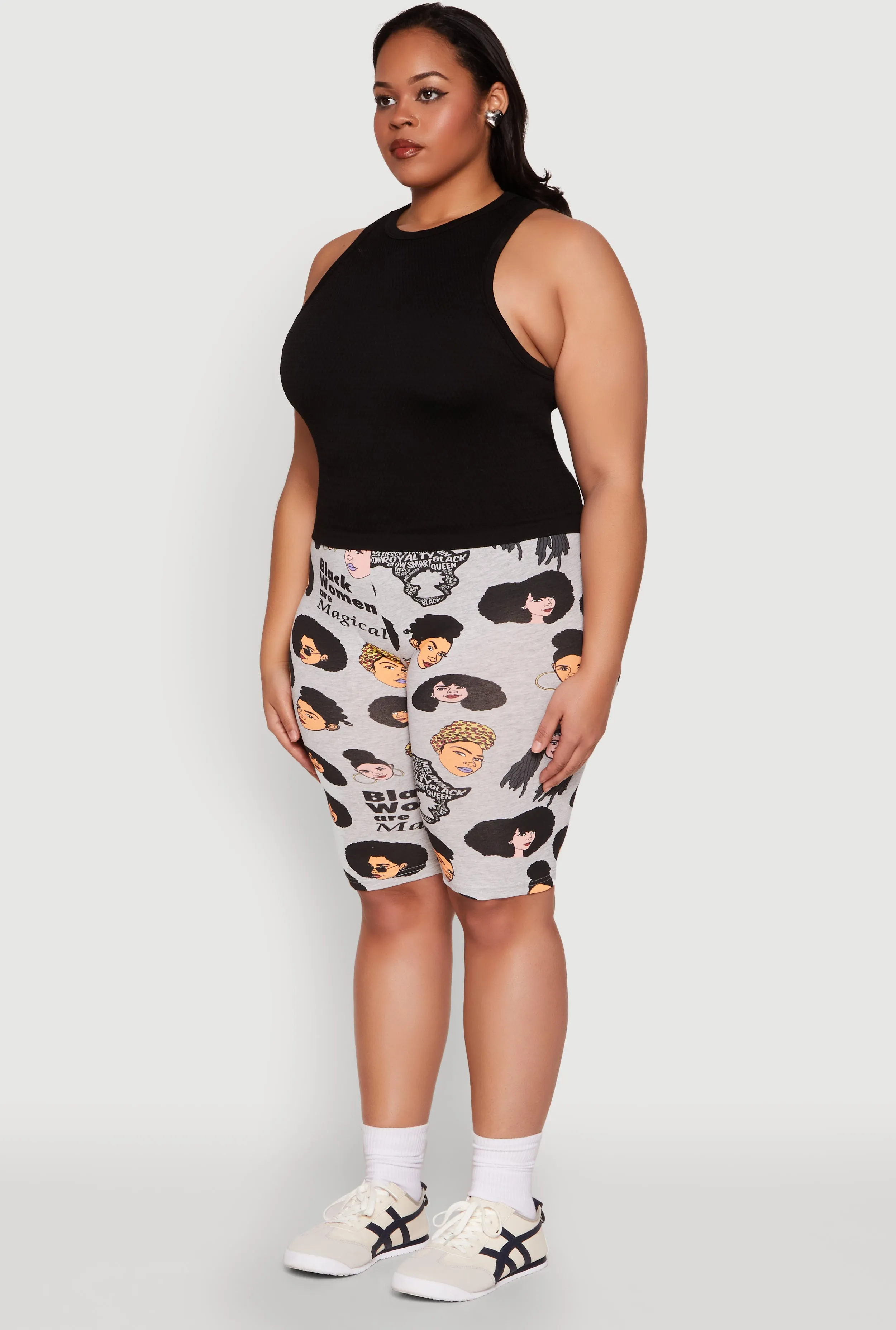 Plus Size Black Women Are Magical Biker Shorts sold by Rainbow product image thumbnail 3