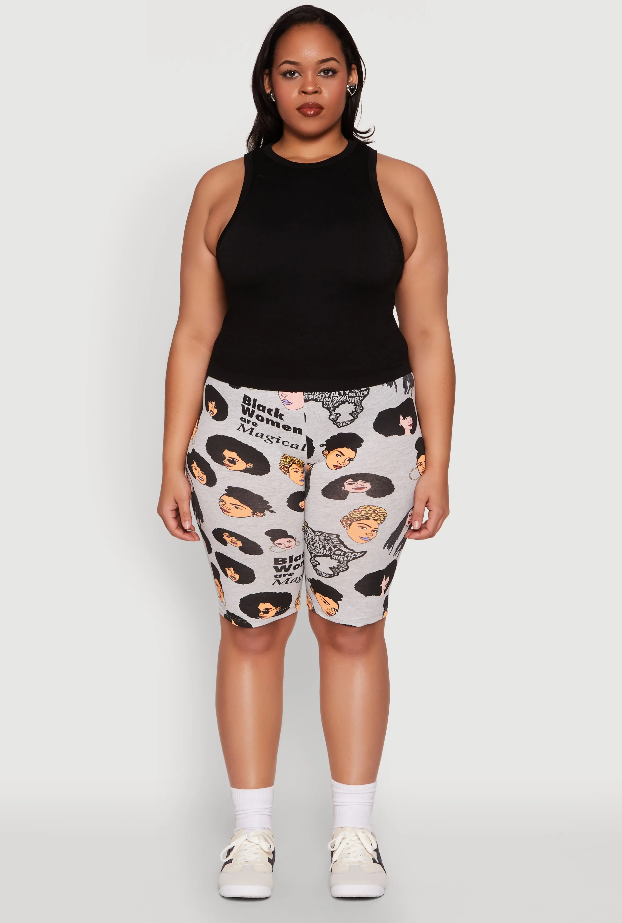 Plus Size Black Women Are Magical Biker Shorts sold by Rainbow product image thumbnail 2