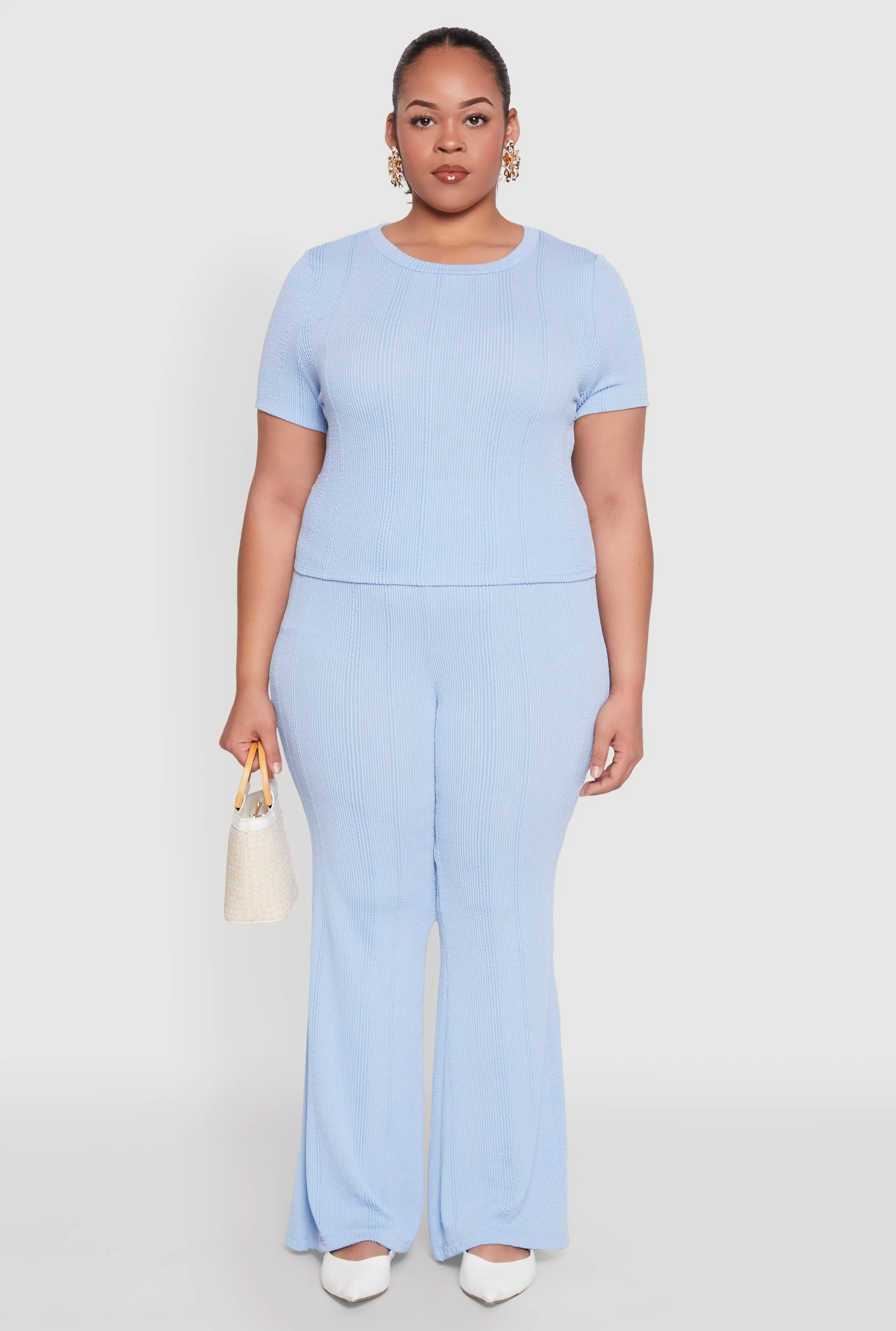 Plus Size Shadow Stripe Crop Top sold by Rainbow product image thumbnail 3