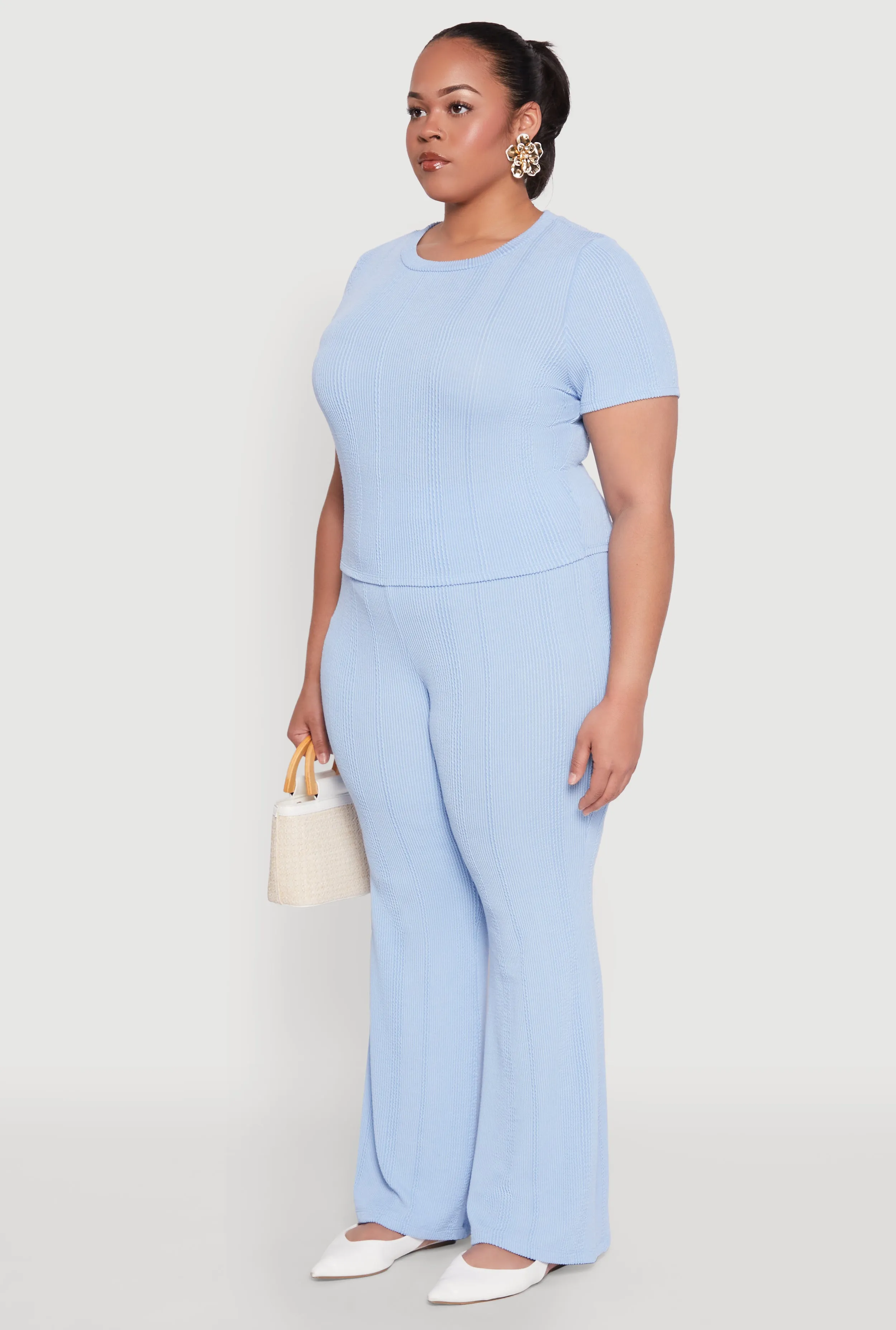 Plus Size Shadow Stripe Crop Top sold by Rainbow product image thumbnail 5