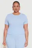 Plus Size Shadow Stripe Crop Top sold by Rainbow