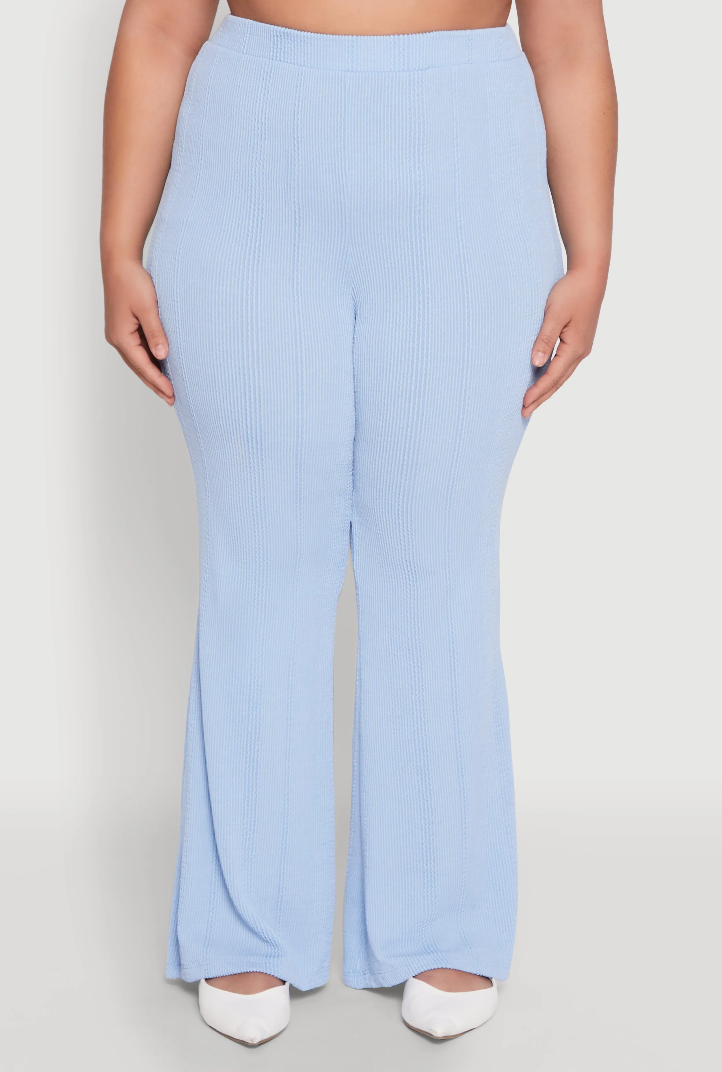 Plus Size Shadow Stripe Flared Pants sold by Rainbow product image thumbnail 5