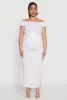 Plus Size Nylon Drawstring Cargo Maxi Skirt sold by Rainbow