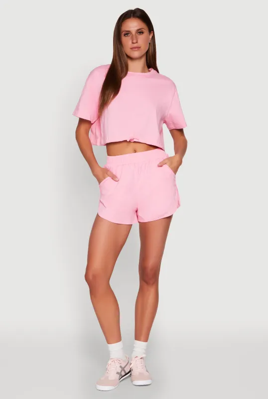 Daisy High Waisted Dolphin Shorts sold by Rainbow