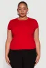 Plus Size Short Sleeve Crew Neck Tee sold by Rainbow
