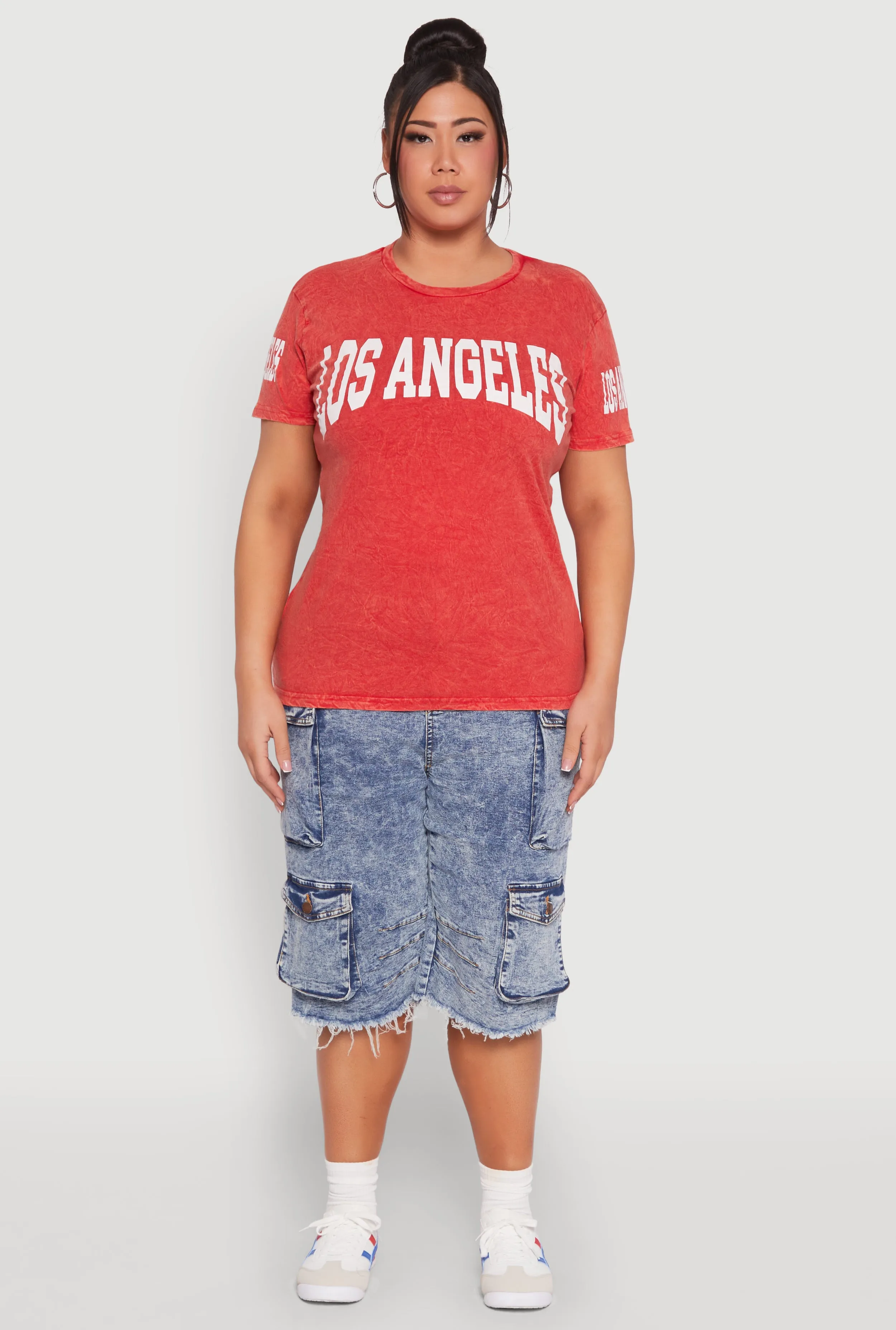 Plus Size Mineral Wash Los Angeles Graphic Tee sold by Rainbow product image thumbnail 3