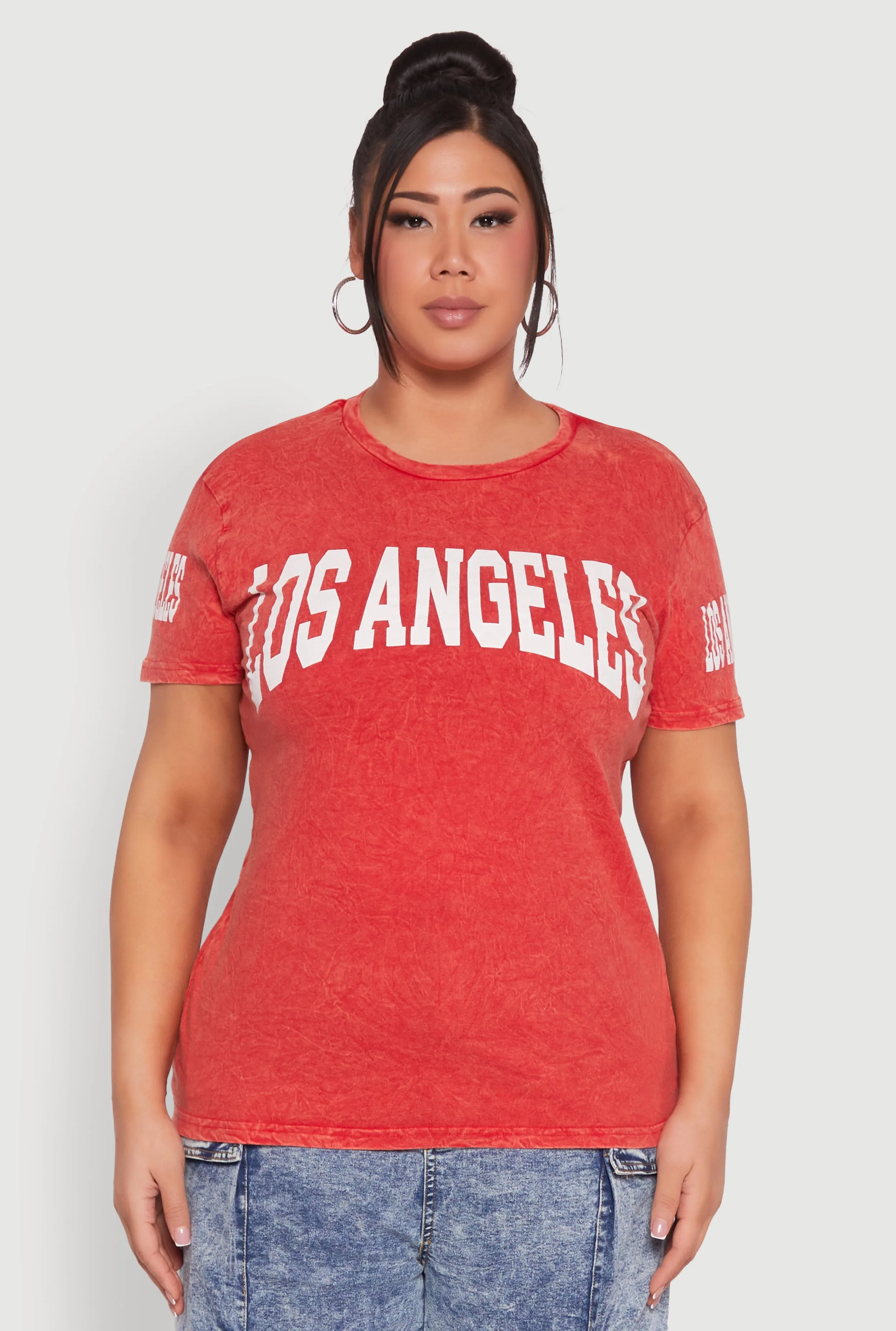 Plus Size Mineral Wash Los Angeles Graphic Tee sold by Rainbow product image thumbnail 2
