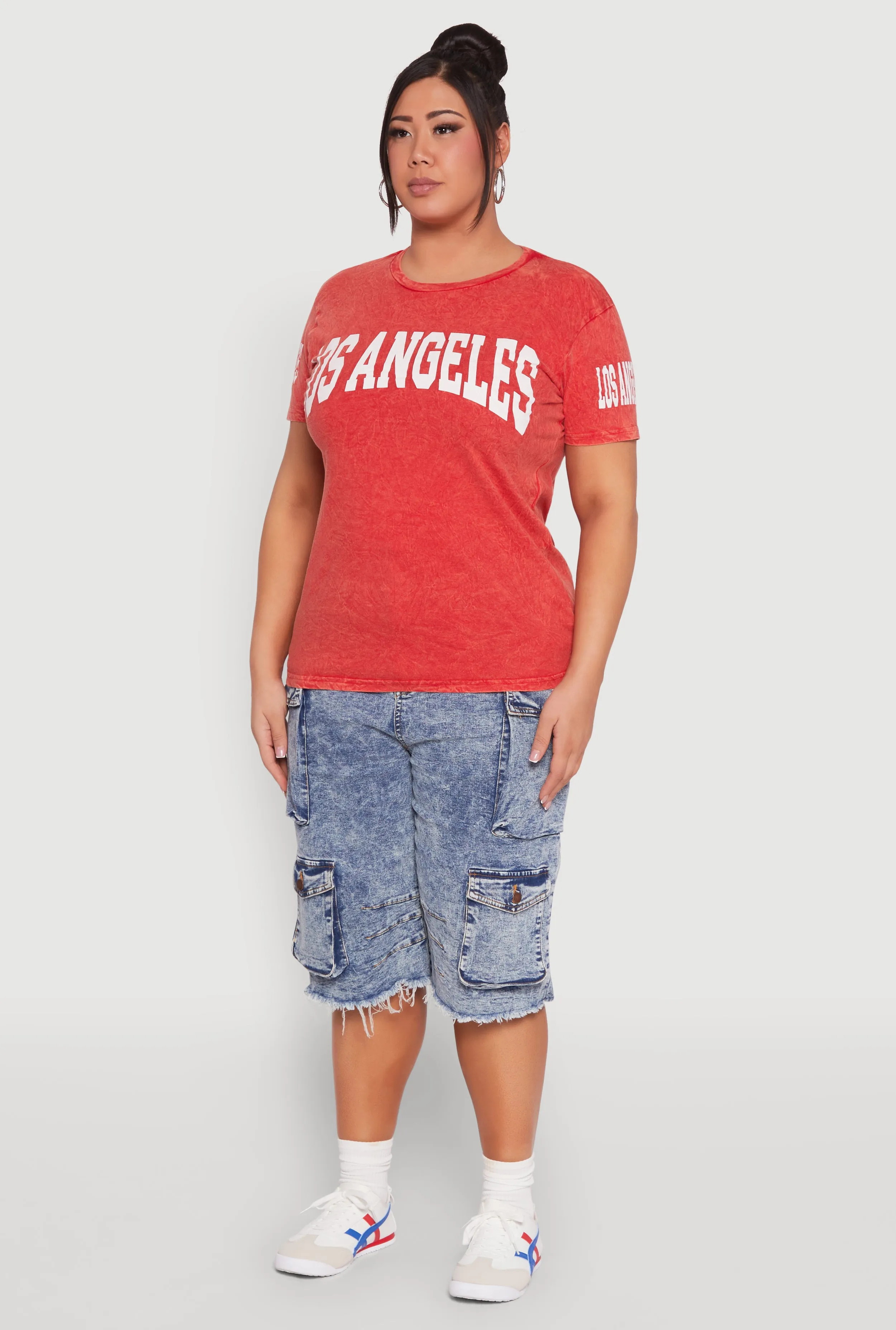 Plus Size Mineral Wash Los Angeles Graphic Tee sold by Rainbow product image thumbnail 5