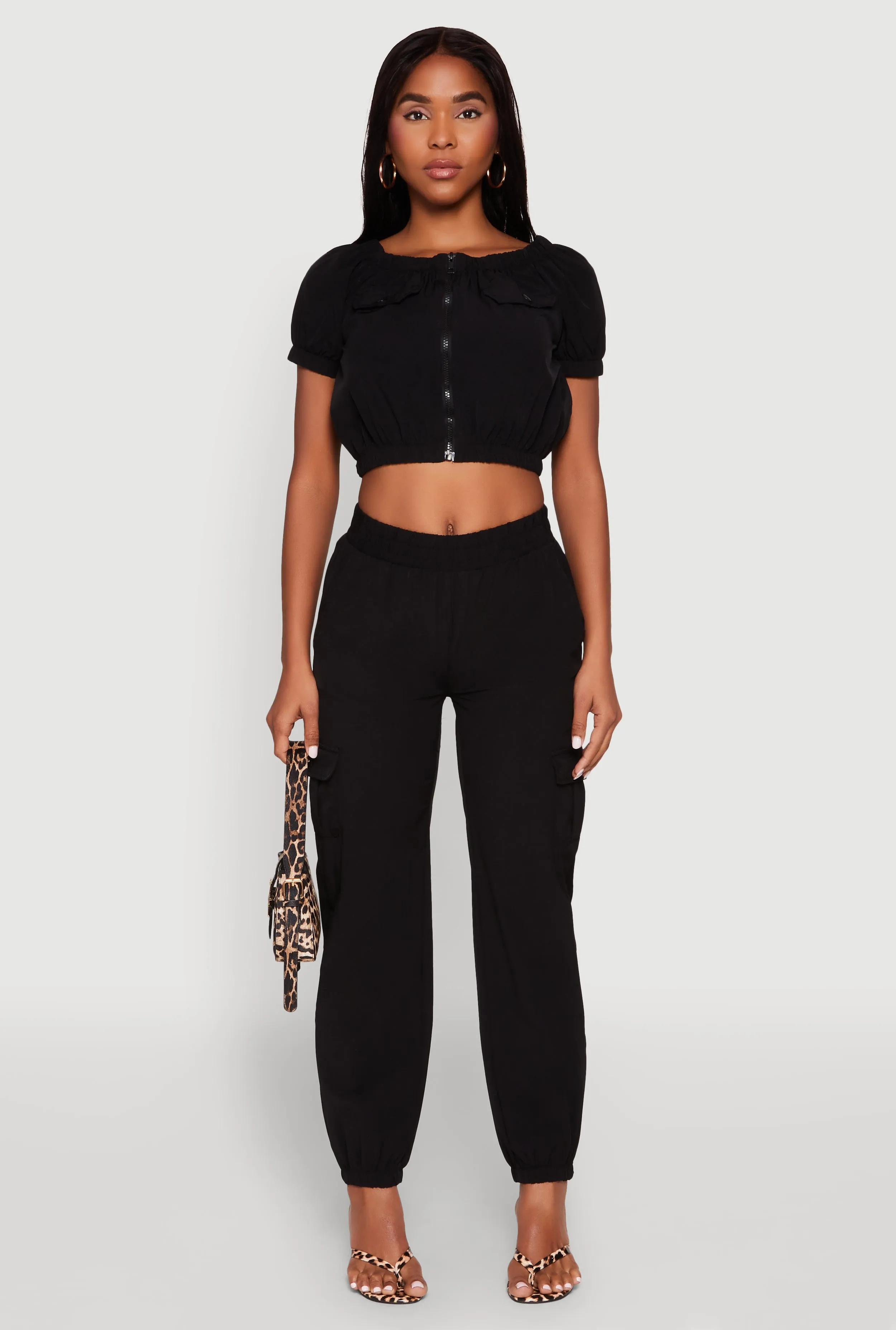 Smock Waist Cargo Joggers sold by Rainbow product image thumbnail 2