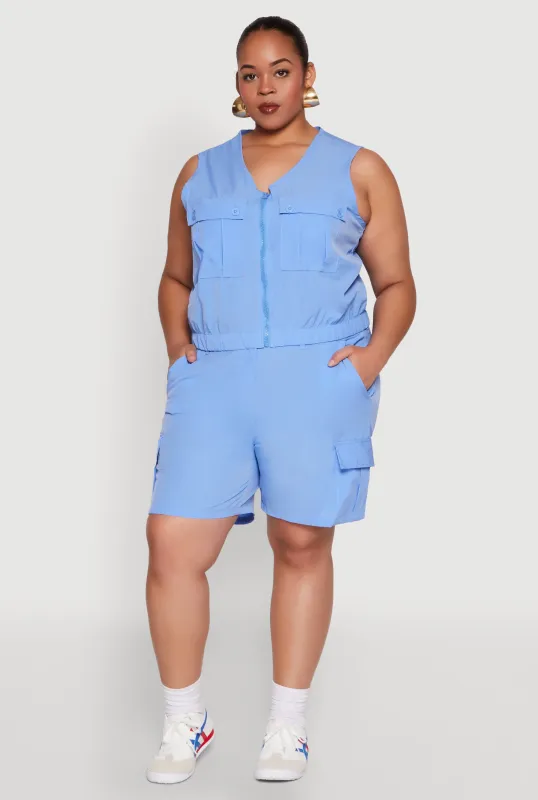 Plus Size Nylon Cargo Shorts sold by Rainbow