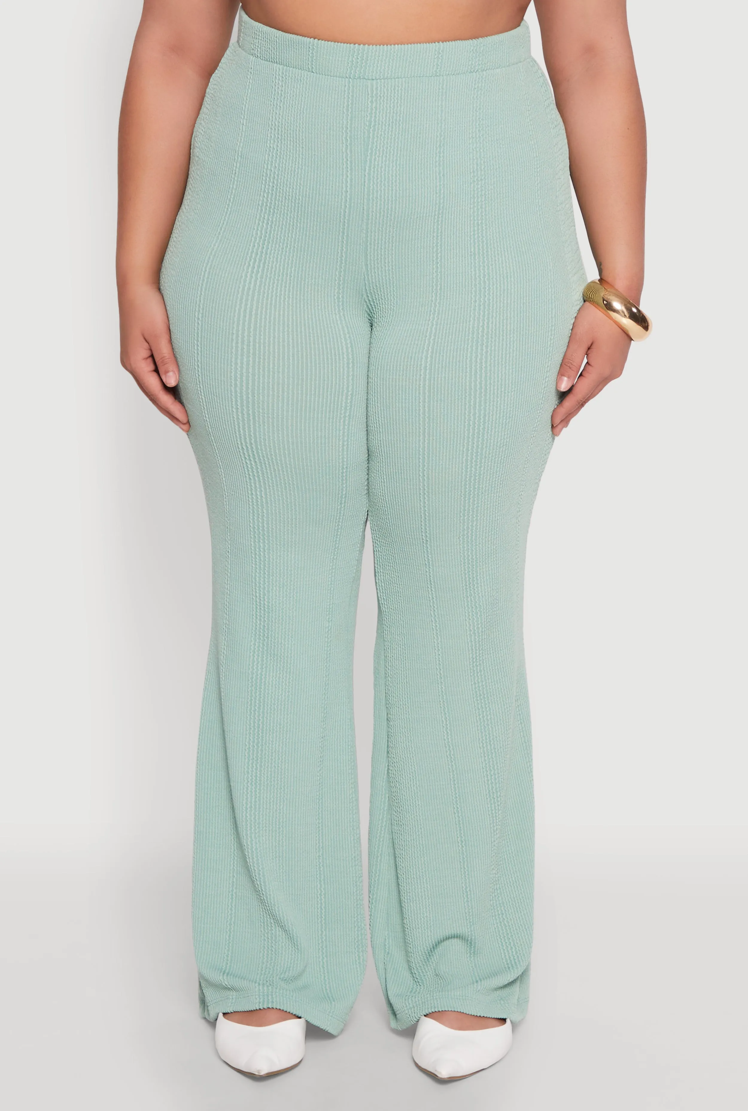 Plus Size Shadow Stripe Flared Pants sold by Rainbow product image thumbnail 3