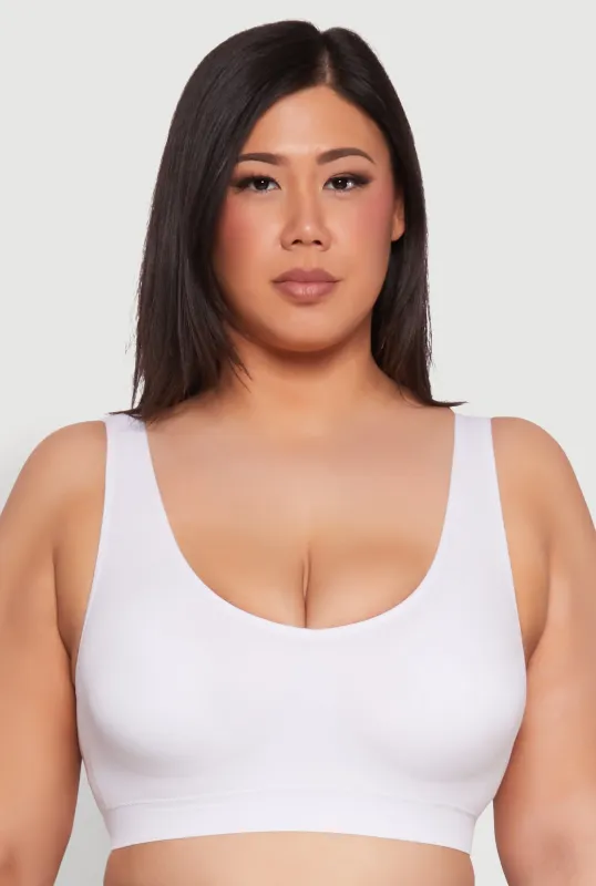 Plus Size Seamless V Neck Sports Bra sold by Rainbow