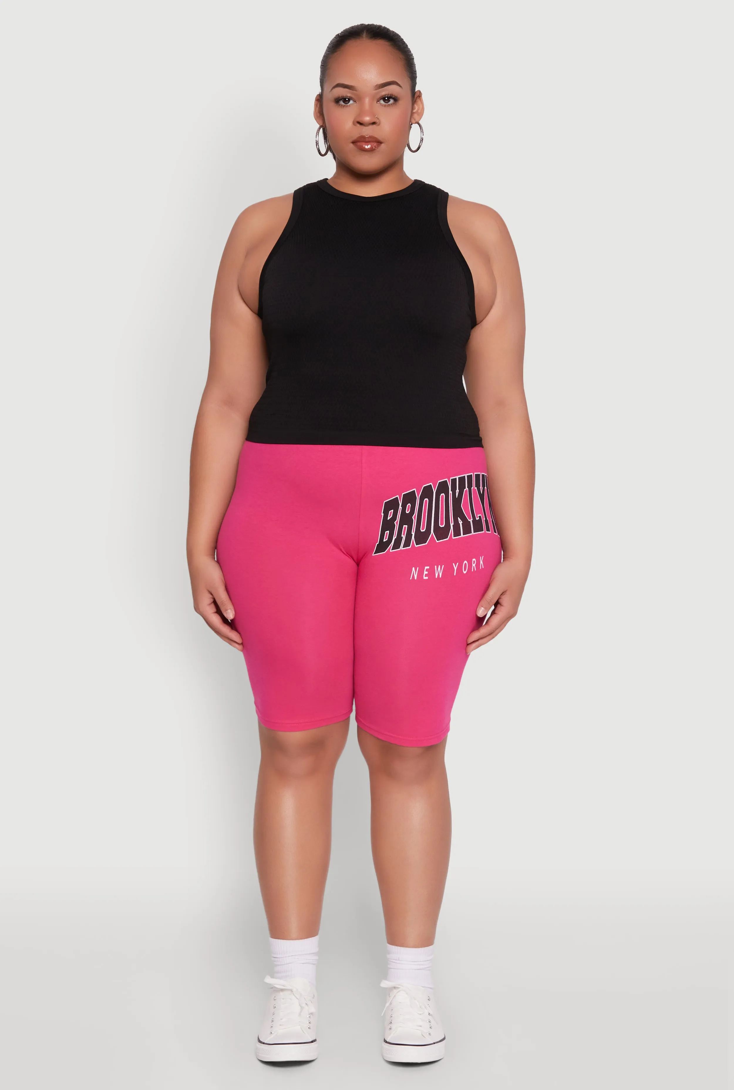 Plus Size Brooklyn New York Biker Shorts sold by Rainbow product image thumbnail 2