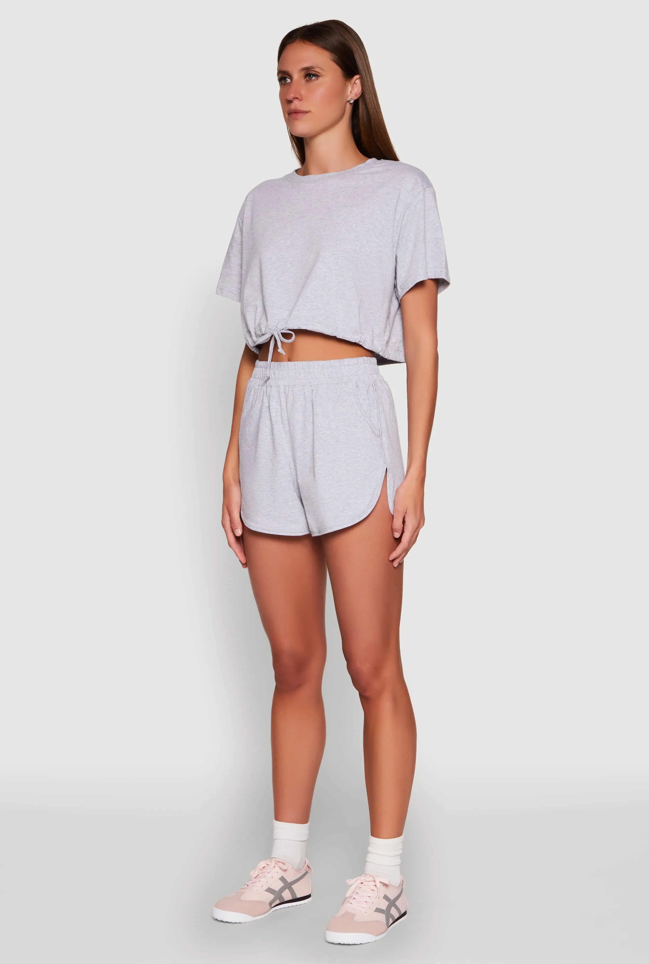 Daisy Short Sleeve Drawstring Hem Crop Top sold by Rainbow product image thumbnail 5