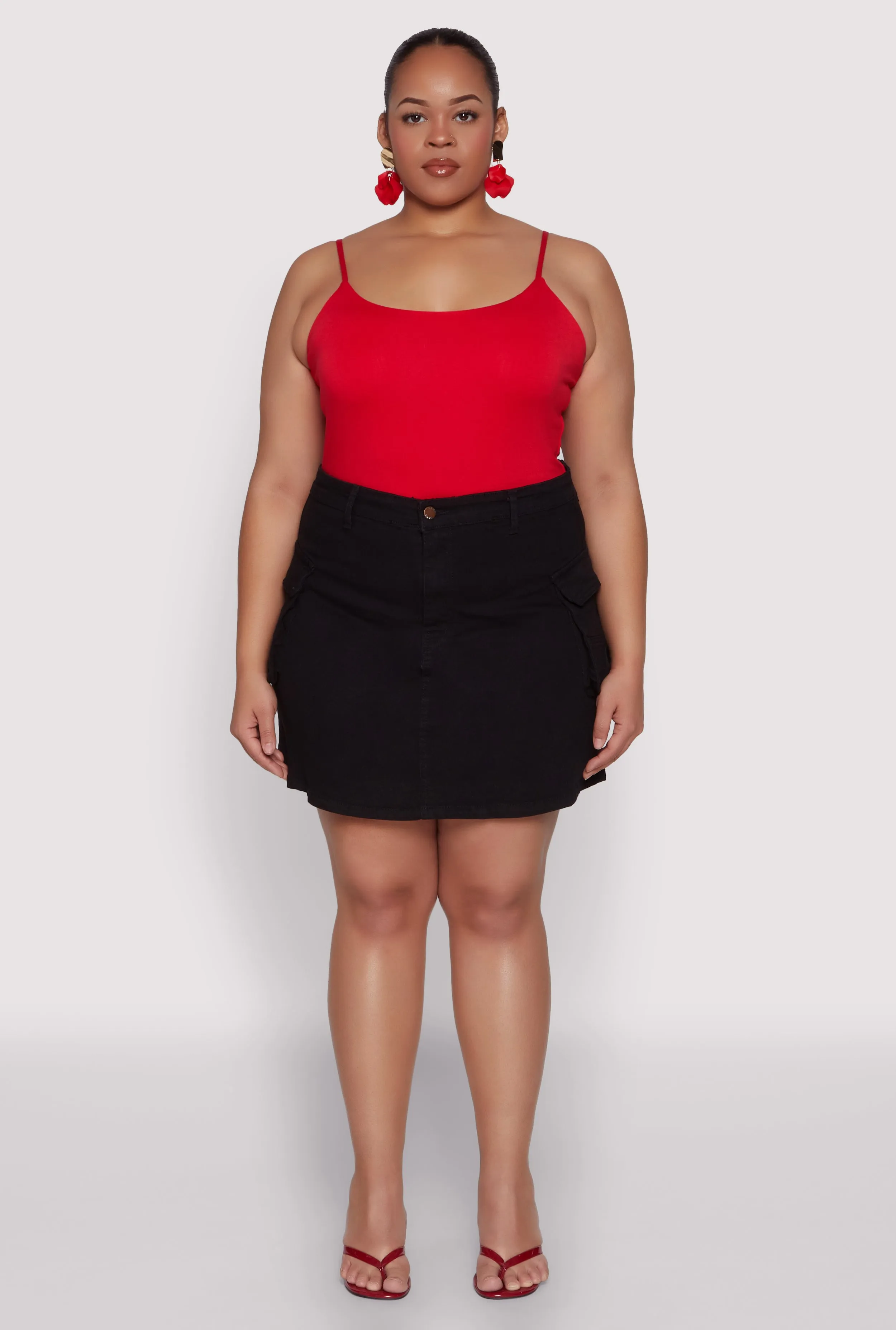 Plus Size Daisy Denim Cargo Skirt sold by Rainbow product image thumbnail 2