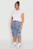 Plus Size Frayed Hem Cargo Bermuda Shorts sold by Rainbow