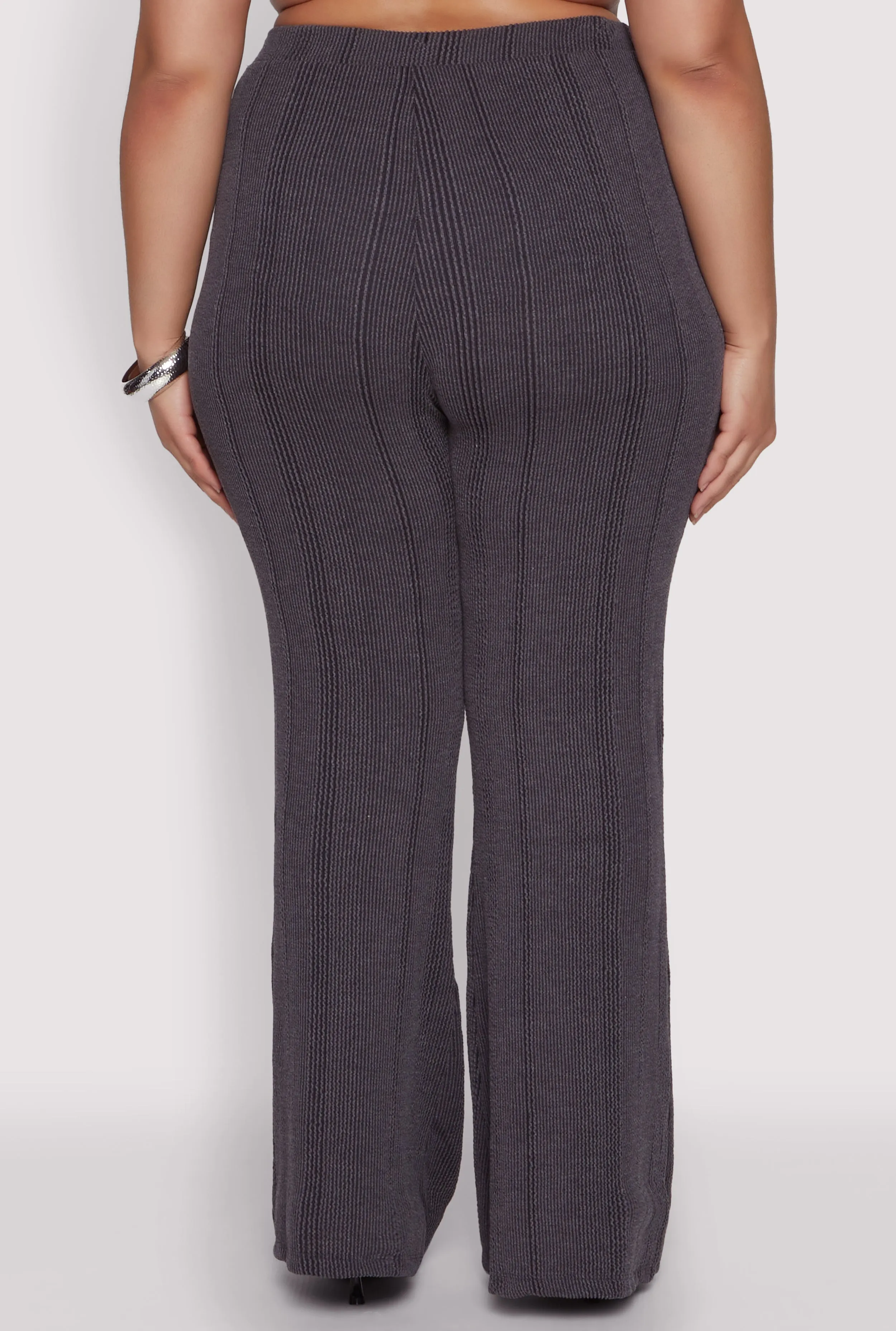 Plus Size Shadow Stripe Flared Pants sold by Rainbow product image thumbnail 5