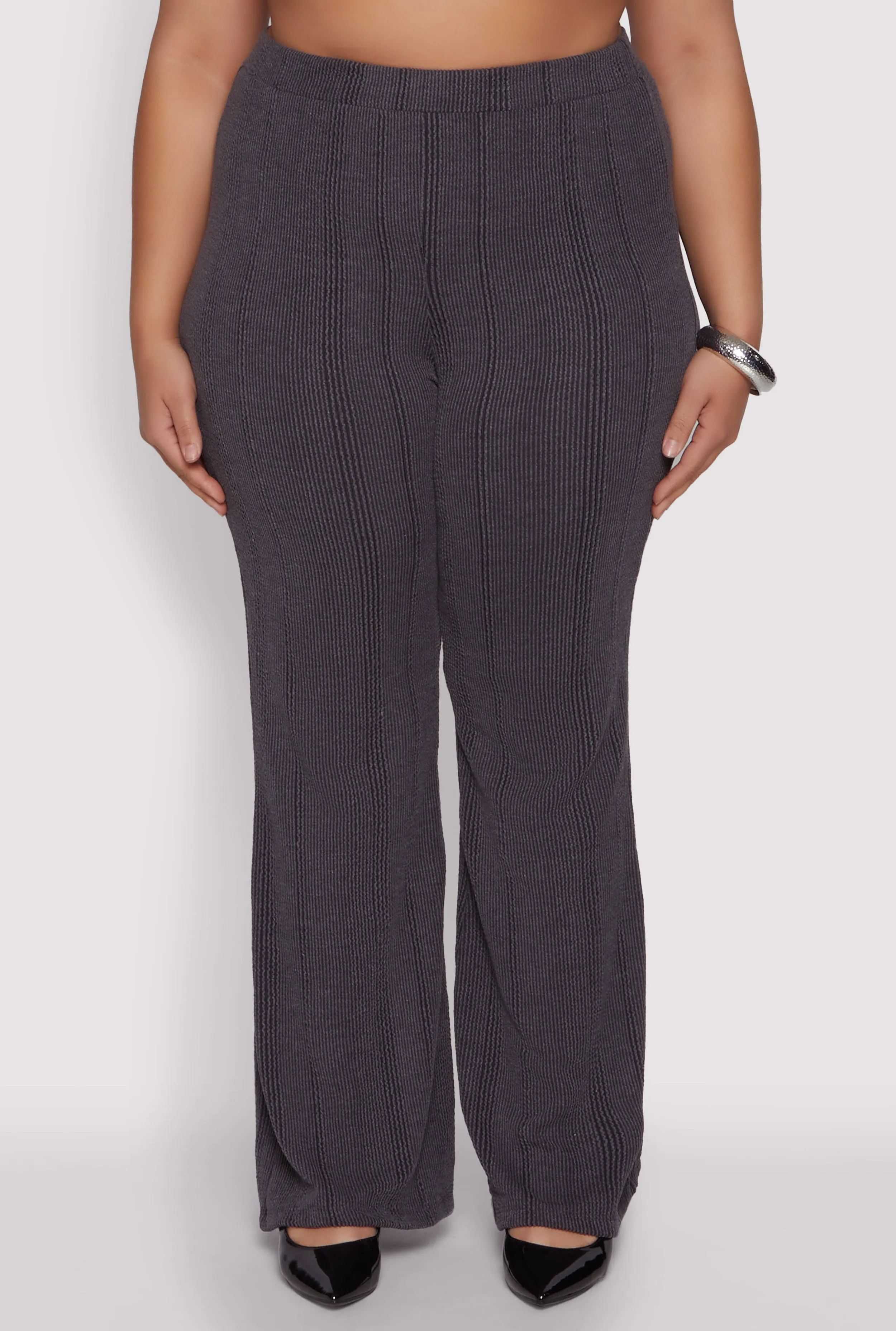 Plus Size Shadow Stripe Flared Pants sold by Rainbow product image thumbnail 3