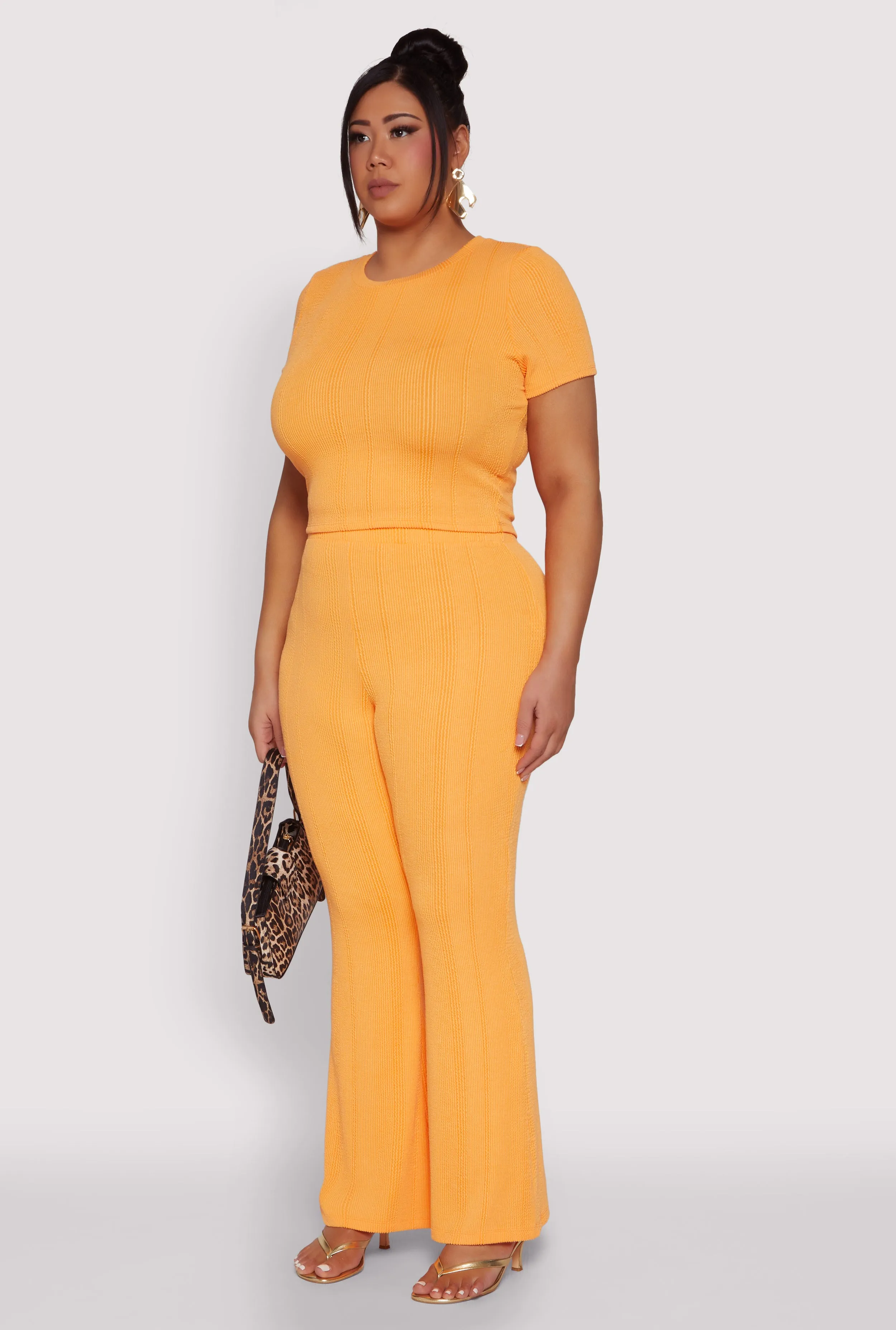 Plus Size Shadow Stripe Crop Top sold by Rainbow product image thumbnail 5