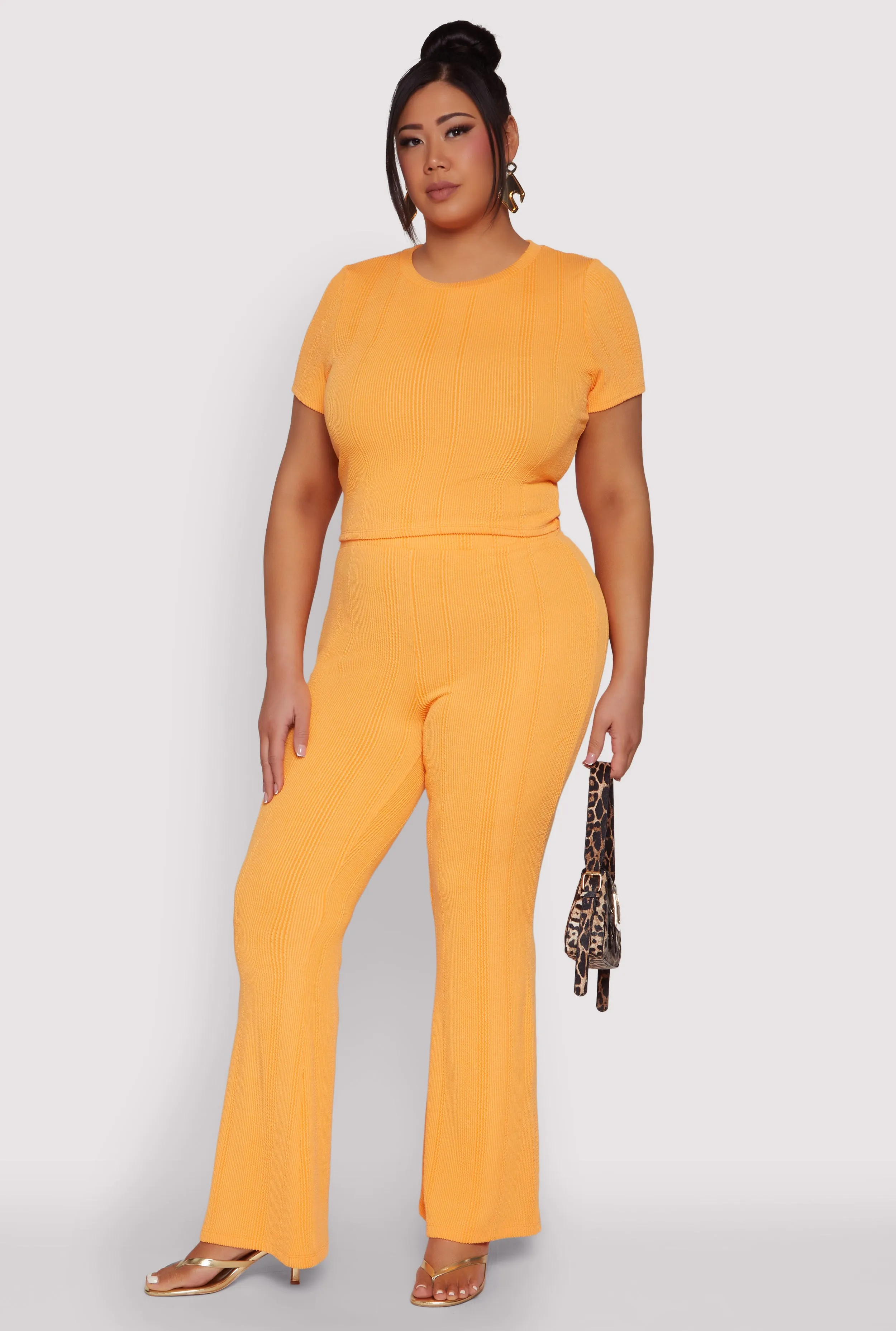 Plus Size Shadow Stripe Crop Top sold by Rainbow product image thumbnail 3