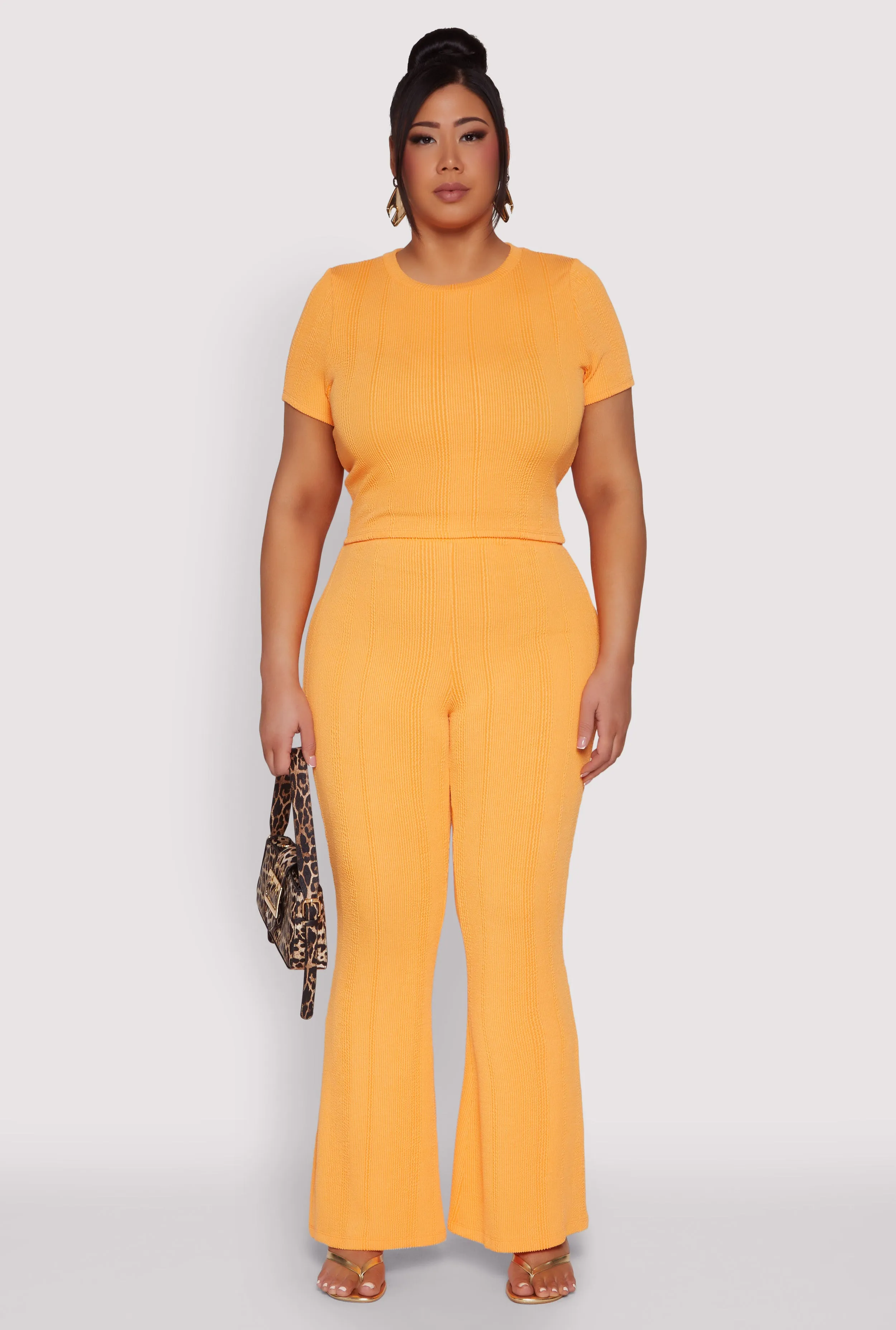 Plus Size Shadow Stripe Crop Top sold by Rainbow product image thumbnail 2