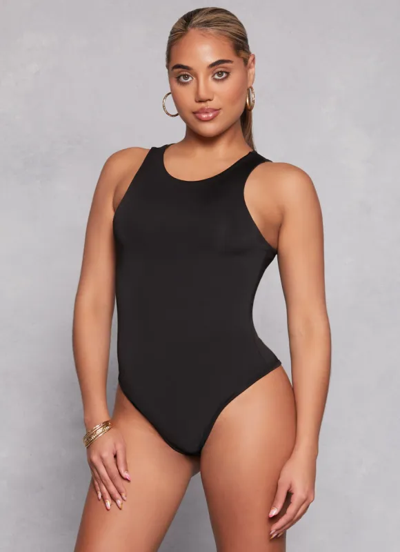Daisy Solid Racerback Tank Bodysuit sold by Rainbow