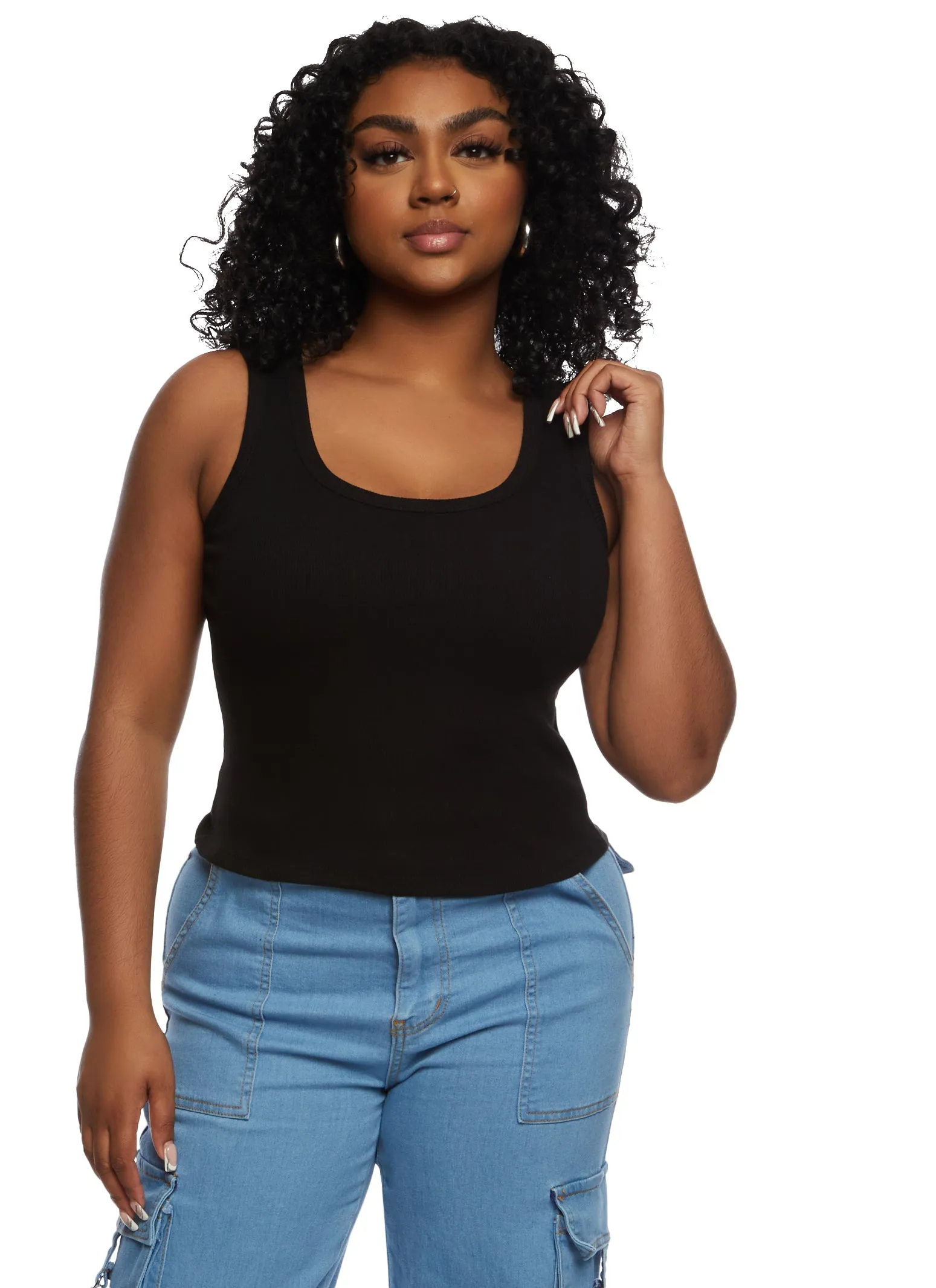 Basic Rib Tank Top sold by Rainbow product image thumbnail 2