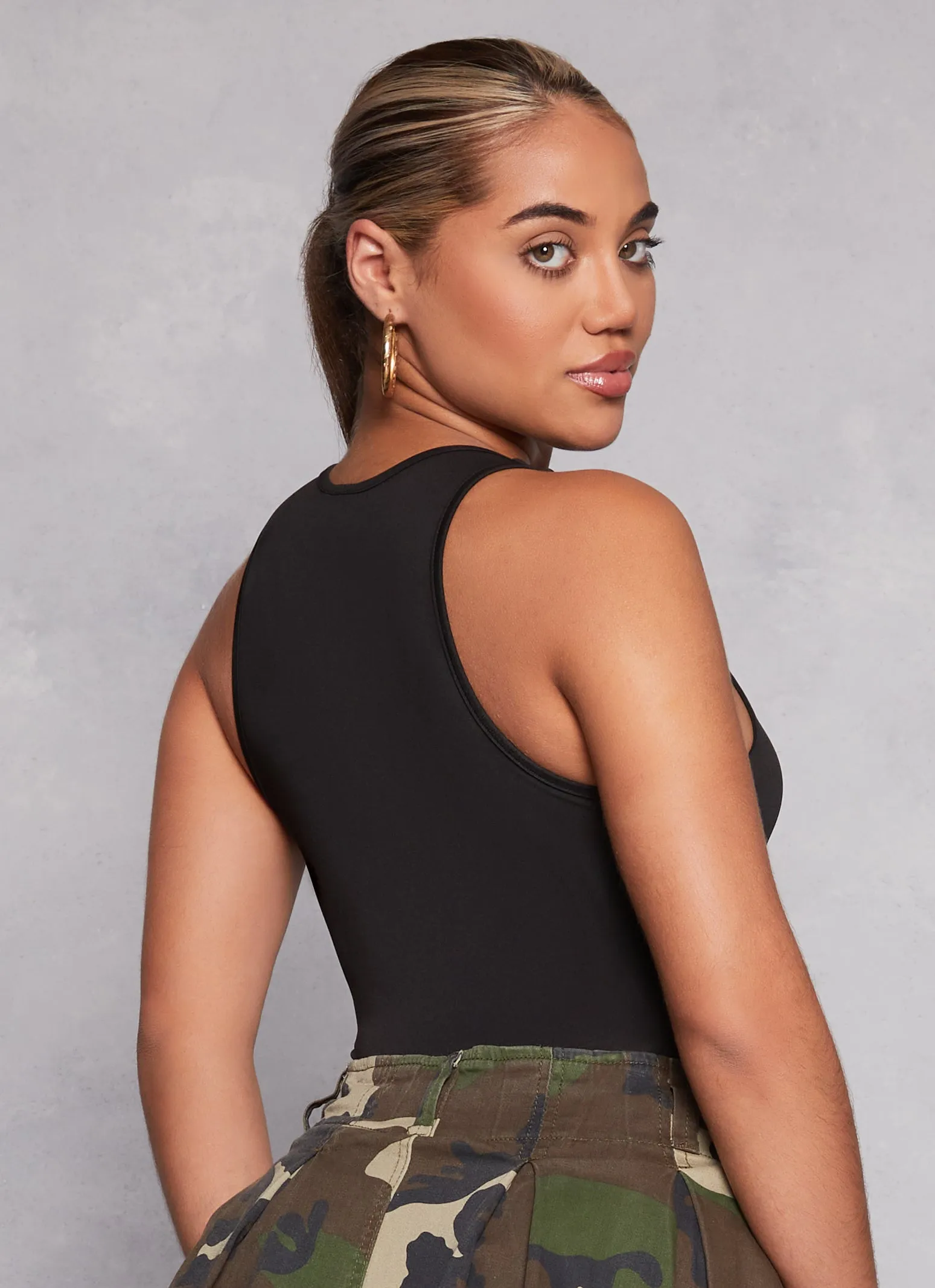 Daisy Solid Racerback Tank Bodysuit sold by Rainbow product image thumbnail 3