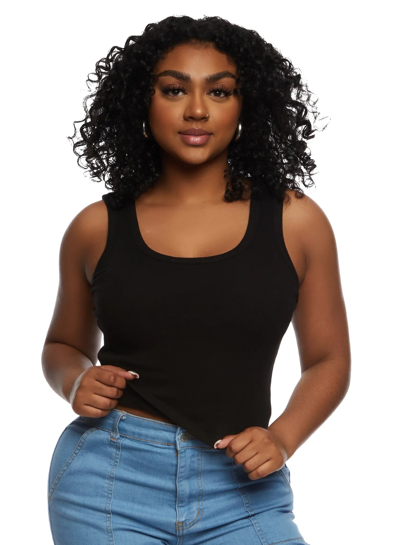 Basic Rib Tank Top sold by Rainbow