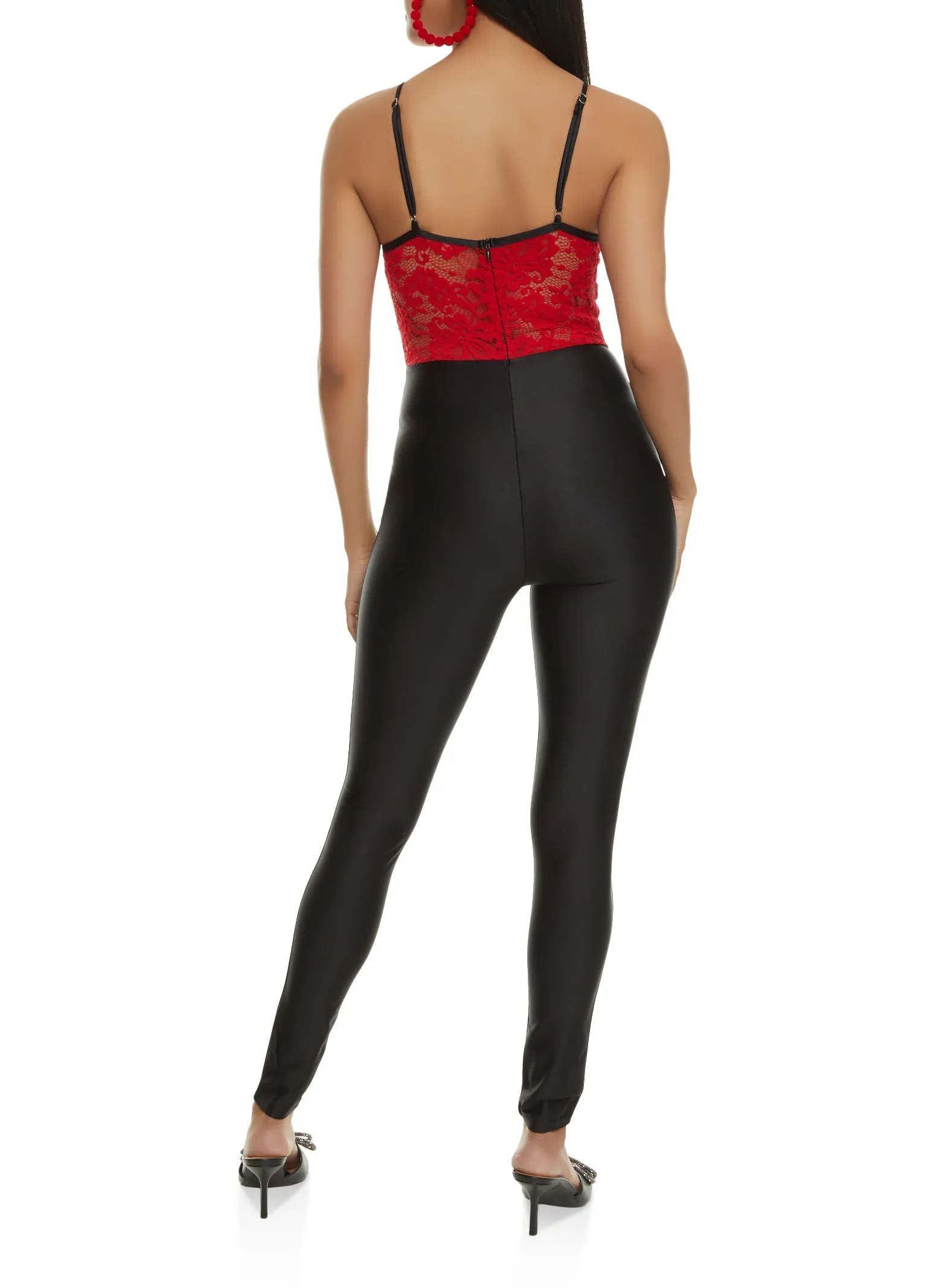 Contrast Trim Lace Detail Bustier Jumpsuit sold by Rainbow product image thumbnail 2