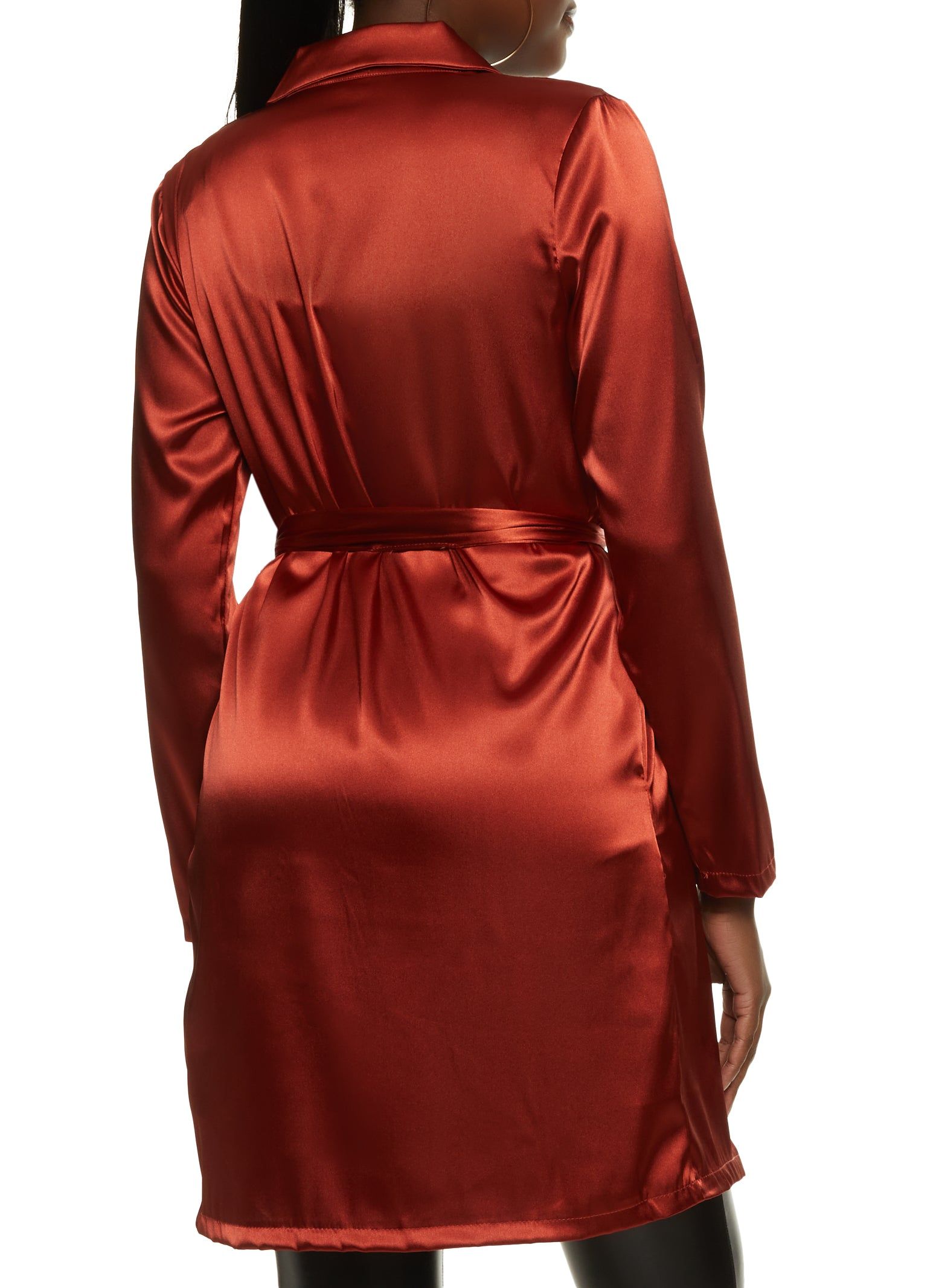 Long Sleeve Belted Wrap Coat sold by Rainbow product image thumbnail 3