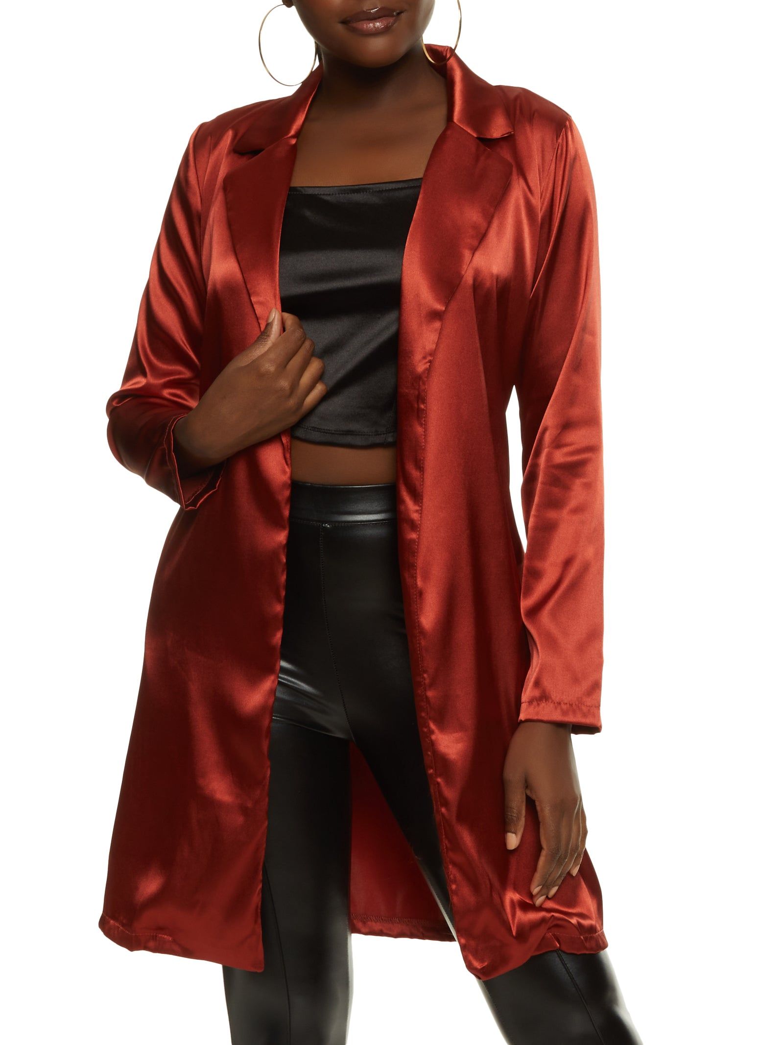 Long Sleeve Belted Wrap Coat sold by Rainbow