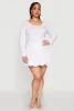 Plus Size Bubble Hem Mini Skirt sold by Rainbow